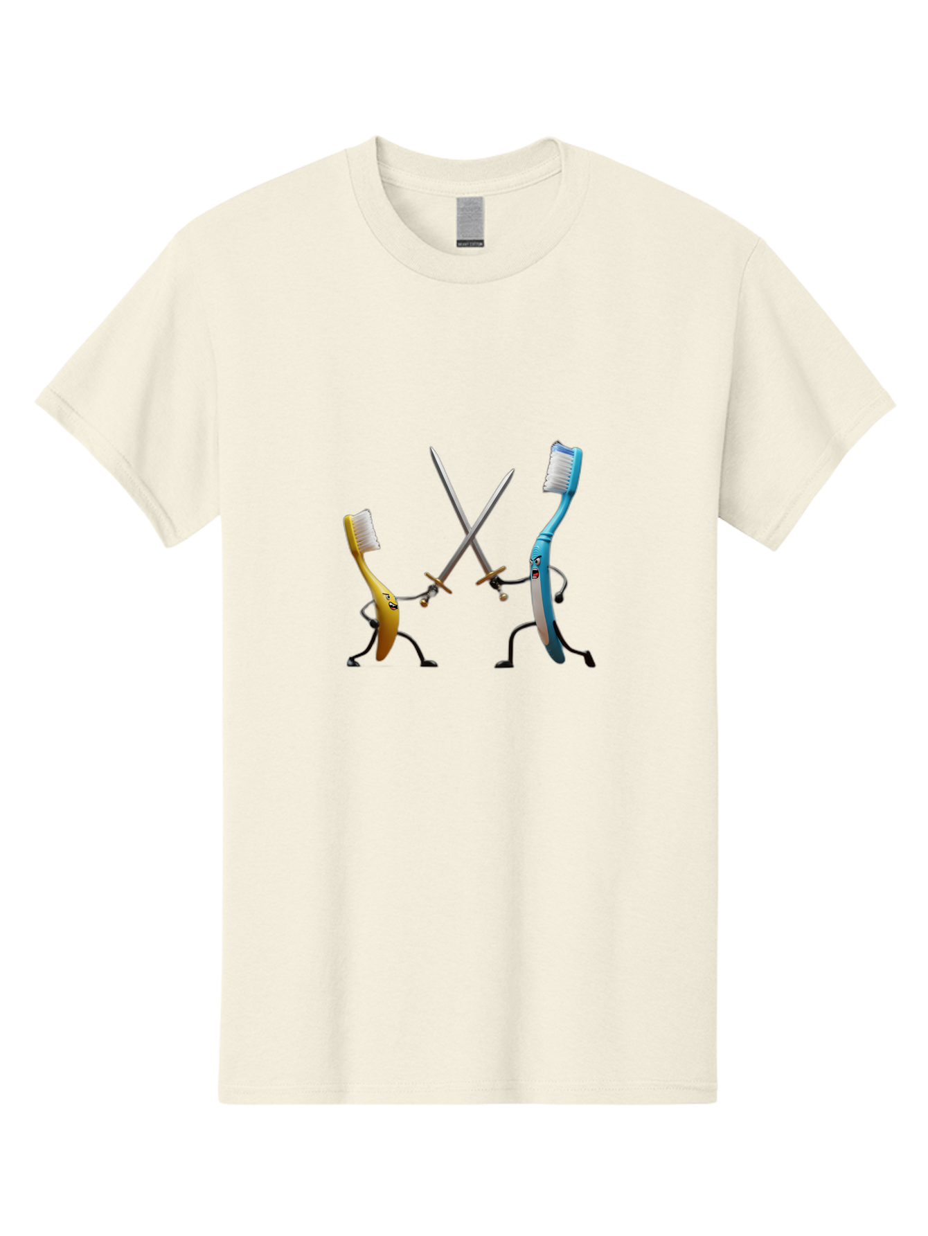 Toothbrush-Characters-Duelling Men'S Graphic Tee, 100% Cotton, Comfortable Casual Summer Wear, Machine Washable, Vintage Camera, Old Camera, Antique Camera, Black Camera, Classic Photography, Photography Equipment, Nostalgic Device, Ban815