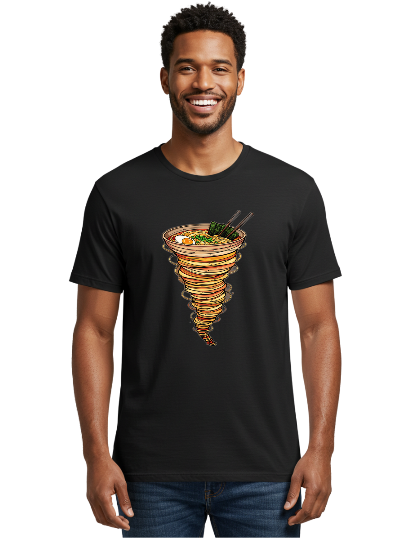 Tornado-Ramen-1 Men'S Graphic Tee, 100% Cotton, Comfortable Casual Summer Wear, Machine Washable, Vintage Camera, Old Camera, Antique Camera, Black Camera, Classic Photography, Photography Equipment, Nostalgic Device, Film Camera, Camera Art Ban819