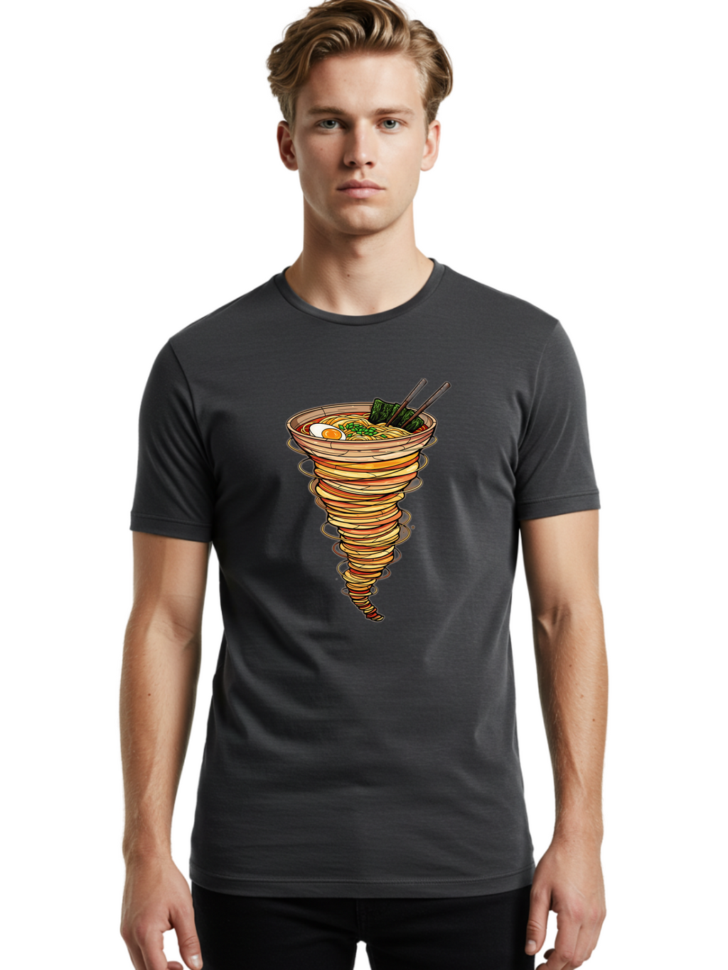 Tornado-Ramen-1 Men'S Graphic Tee, 100% Cotton, Comfortable Casual Summer Wear, Machine Washable, Vintage Camera, Old Camera, Antique Camera, Black Camera, Classic Photography, Photography Equipment, Nostalgic Device, Film Camera, Camera Art Ban819