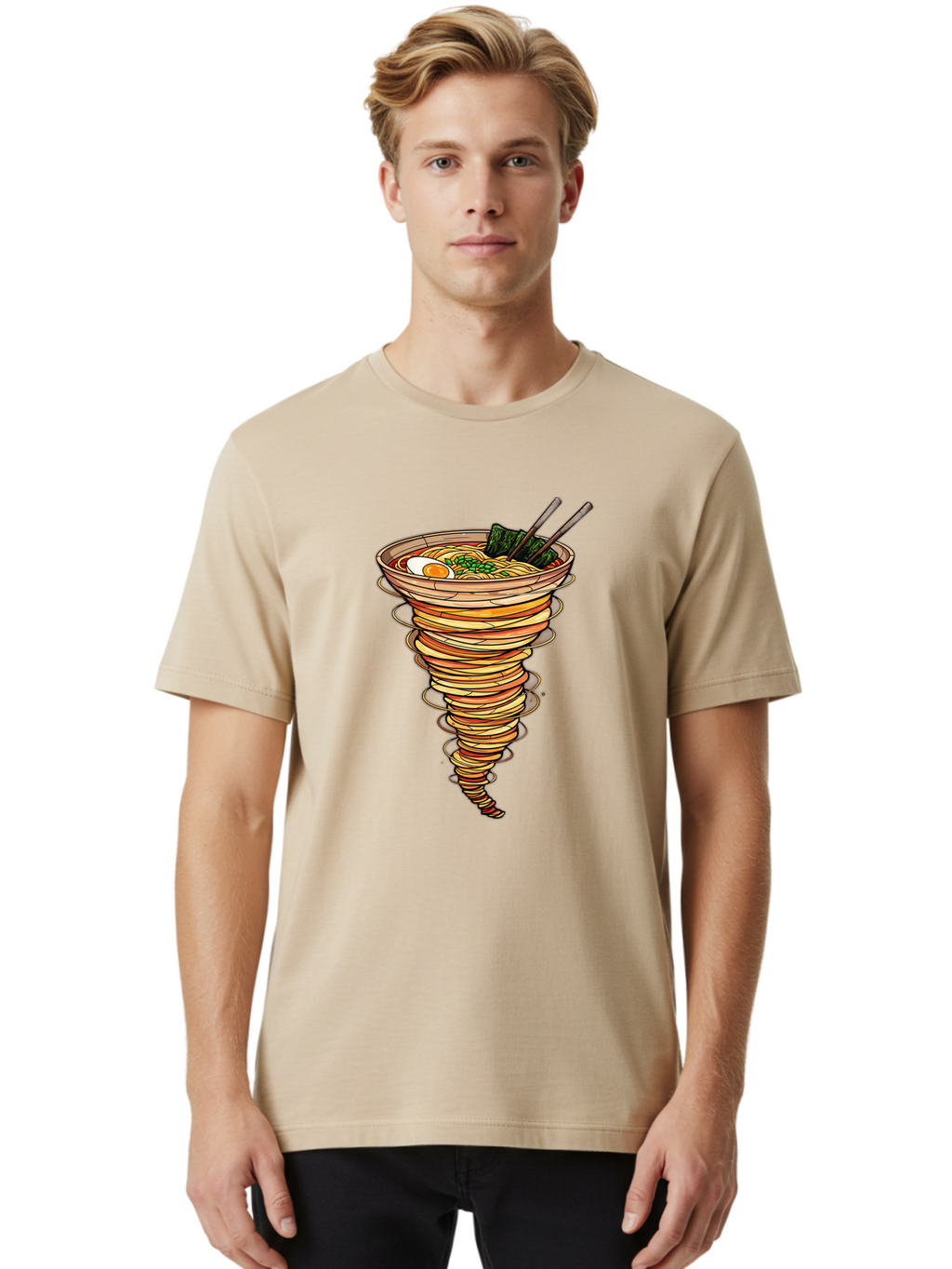 Tornado-Ramen-1 Men'S Graphic Tee, 100% Cotton, Comfortable Casual Summer Wear, Machine Washable, Vintage Camera, Old Camera, Antique Camera, Black Camera, Classic Photography, Photography Equipment, Nostalgic Device, Film Camera, Camera Art Ban819
