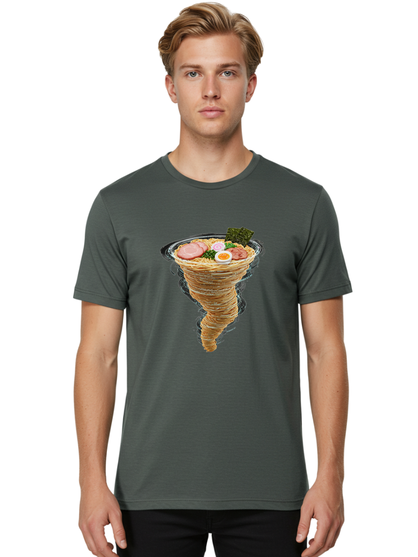 Tornado-Ramen-2 Men'S Graphic Tee, 100% Cotton, Comfortable Casual Summer Wear, Machine Washable, Vintage Camera, Old Camera, Antique Camera, Black Camera, Classic Photography, Photography Equipment, Nostalgic Device, Film Camera, Camera Art Ban820