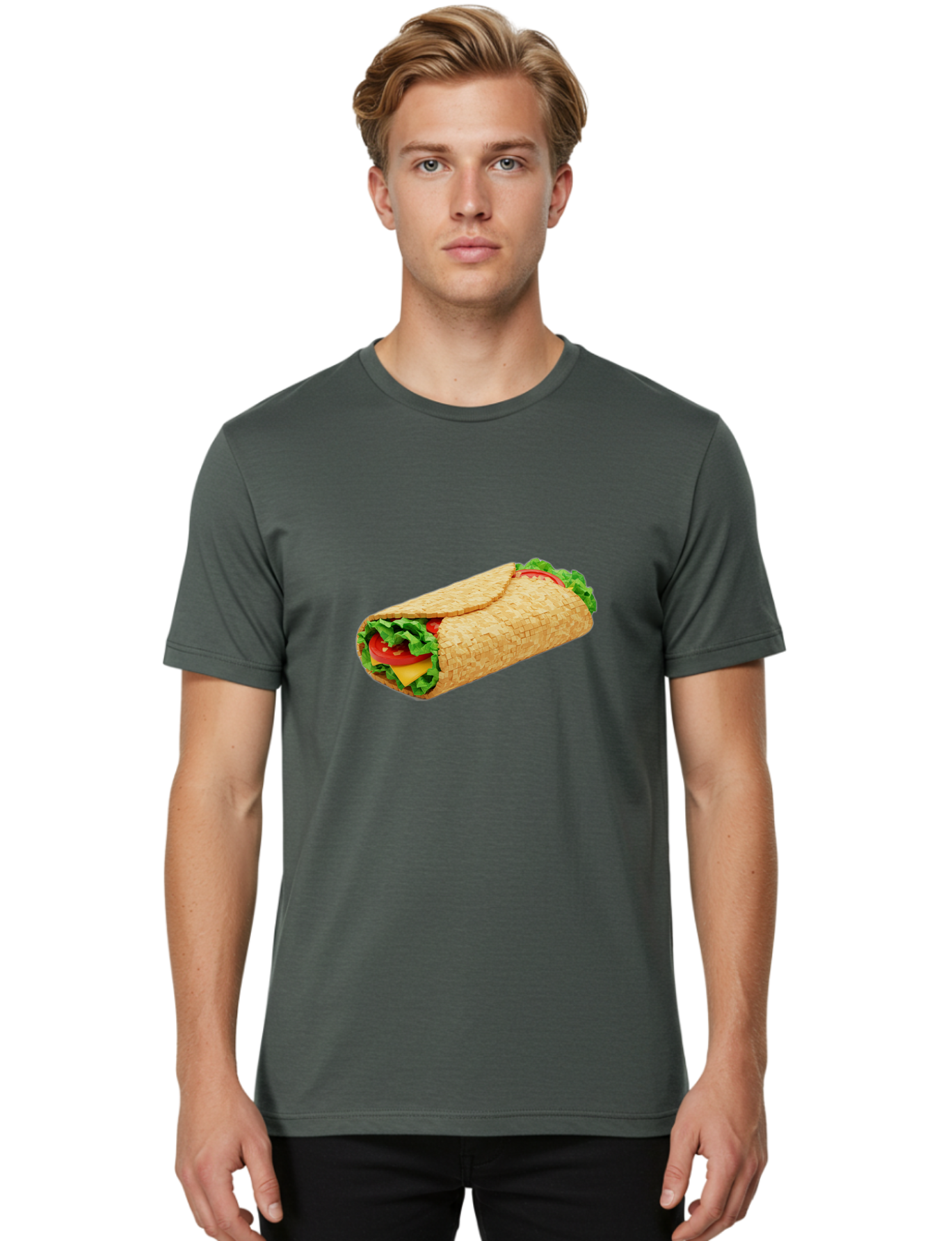 Tortilla-Wrap-1 Men'S Graphic Tee, 100% Cotton, Comfortable Casual Summer Wear, Machine Washable, Vintage Camera, Old Camera, Antique Camera, Black Camera, Classic Photography, Photography Equipment, Nostalgic Device, Film Camera, Camera Art Ban823