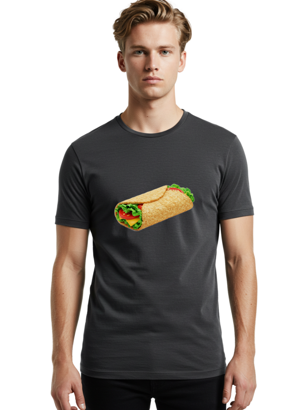 Tortilla-Wrap-1 Men'S Graphic Tee, 100% Cotton, Comfortable Casual Summer Wear, Machine Washable, Vintage Camera, Old Camera, Antique Camera, Black Camera, Classic Photography, Photography Equipment, Nostalgic Device, Film Camera, Camera Art Ban823