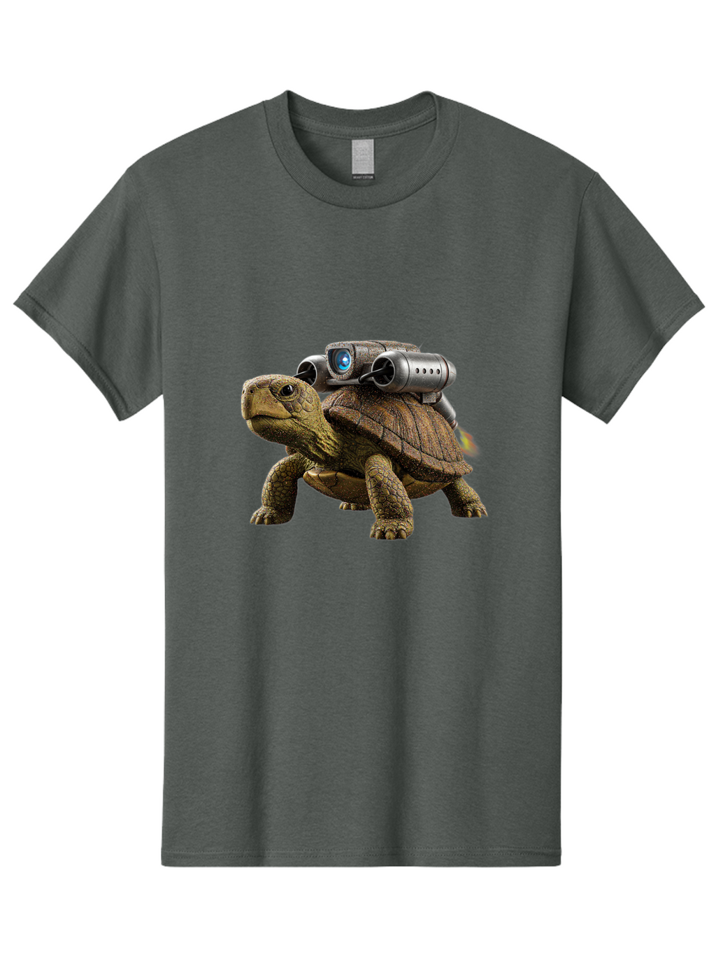Tortoise-With-Rocket-1 Men'S Graphic Tee, 100% Cotton, Comfortable Casual Summer Wear, Machine Washable, Vintage Camera, Old Camera, Antique Camera, Black Camera, Classic Photography, Photography Equipment, Nostalgic Device, Film Camera, Ban825