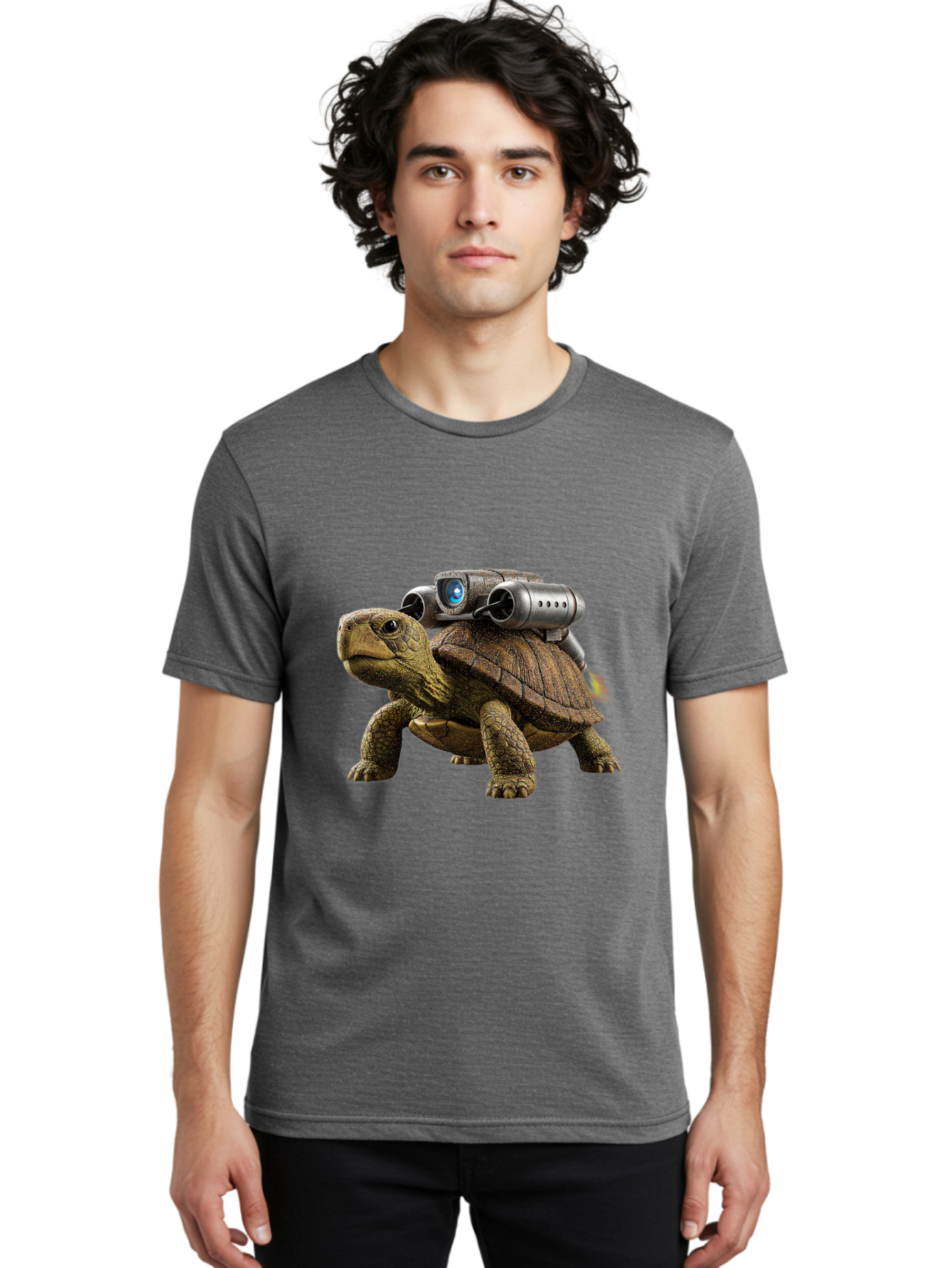 Tortoise-With-Rocket-1 Men'S Graphic Tee, 100% Cotton, Comfortable Casual Summer Wear, Machine Washable, Vintage Camera, Old Camera, Antique Camera, Black Camera, Classic Photography, Photography Equipment, Nostalgic Device, Film Camera, Ban825