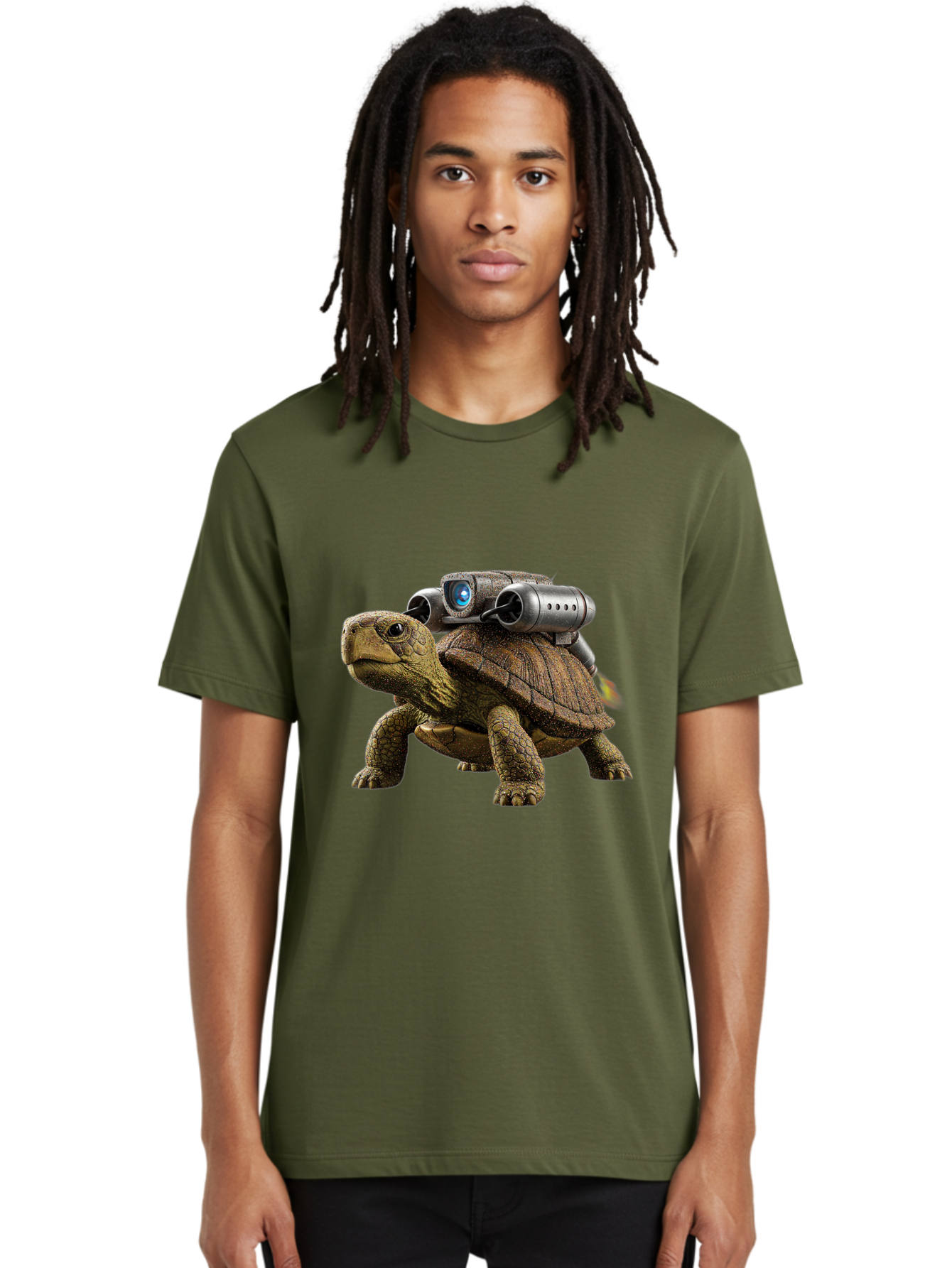 Tortoise-With-Rocket-1 Men'S Graphic Tee, 100% Cotton, Comfortable Casual Summer Wear, Machine Washable, Vintage Camera, Old Camera, Antique Camera, Black Camera, Classic Photography, Photography Equipment, Nostalgic Device, Film Camera, Ban825