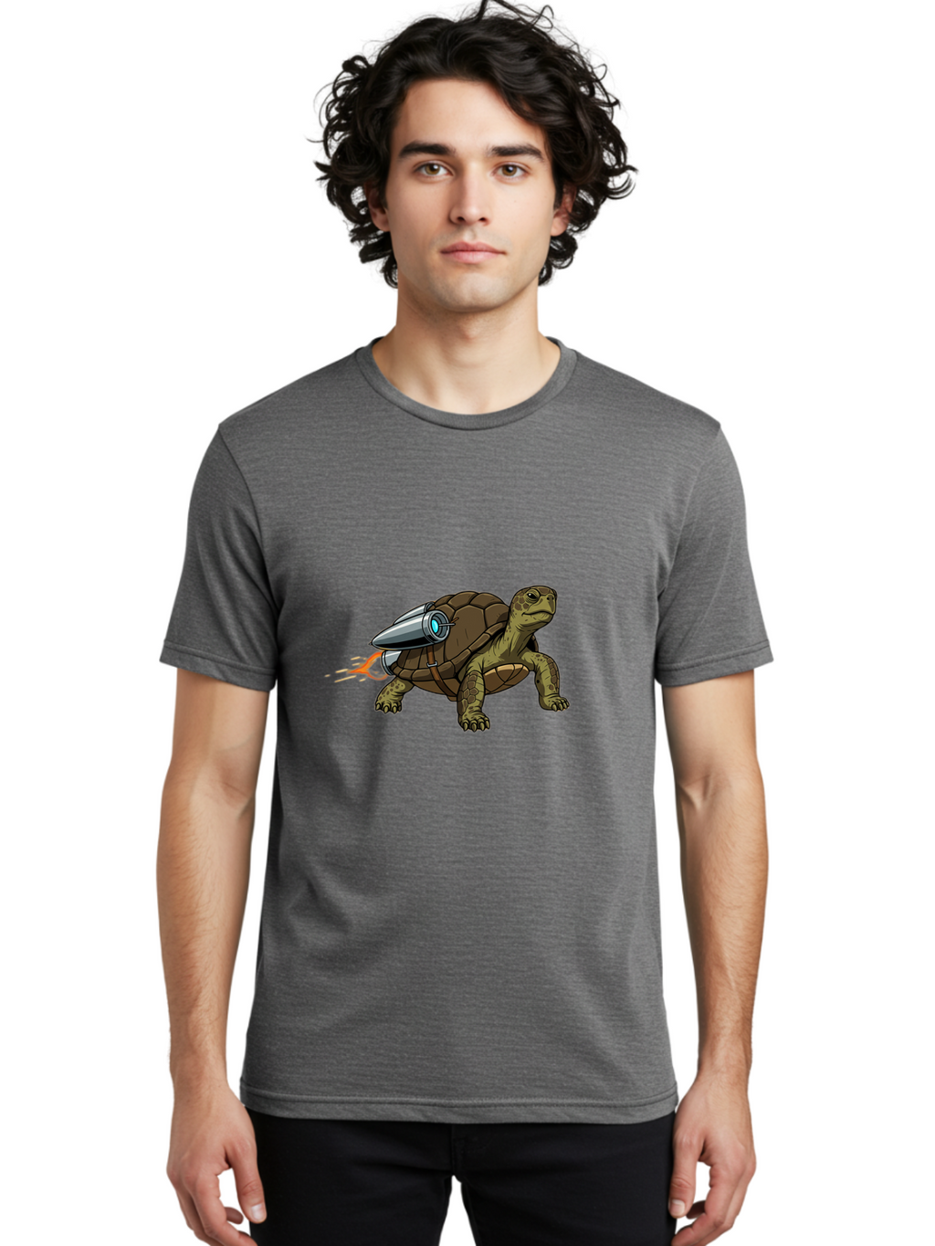 Tortoise-With-Rocket Men'S Graphic Tee, 100% Cotton, Comfortable Casual Summer Wear, Machine Washable, Vintage Camera, Old Camera, Antique Camera, Black Camera, Classic Photography, Photography Equipment, Nostalgic Device, Film Camera, Ban826