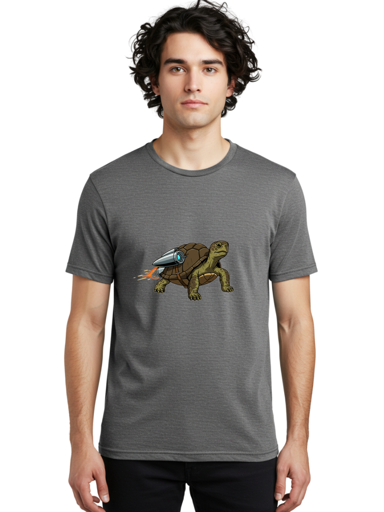Tortoise-With-Rocket Men'S Graphic Tee, 100% Cotton, Comfortable Casual Summer Wear, Machine Washable, Vintage Camera, Old Camera, Antique Camera, Black Camera, Classic Photography, Photography Equipment, Nostalgic Device, Film Camera, Ban826
