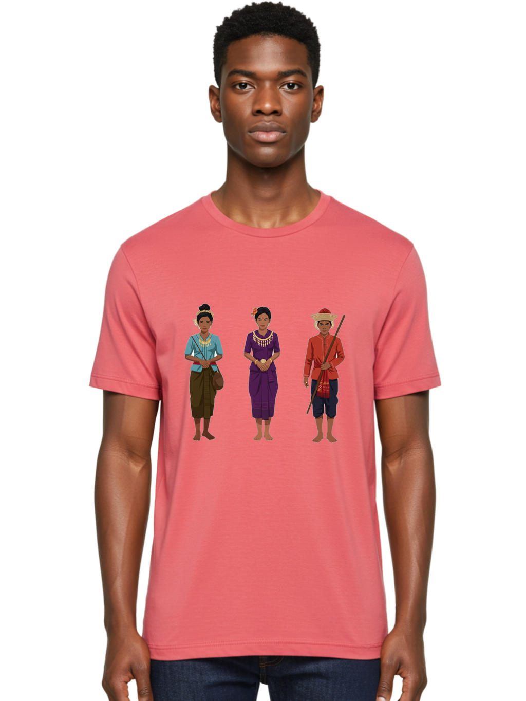 Traditional-Cambodian-People Men'S Graphic Tee, 100% Cotton, Comfortable Casual Summer Wear, Machine Washable, Vintage Camera, Old Camera, Antique Camera, Black Camera, Classic Photography, Photography Equipment, Nostalgic Device, Film Camera, Ban831