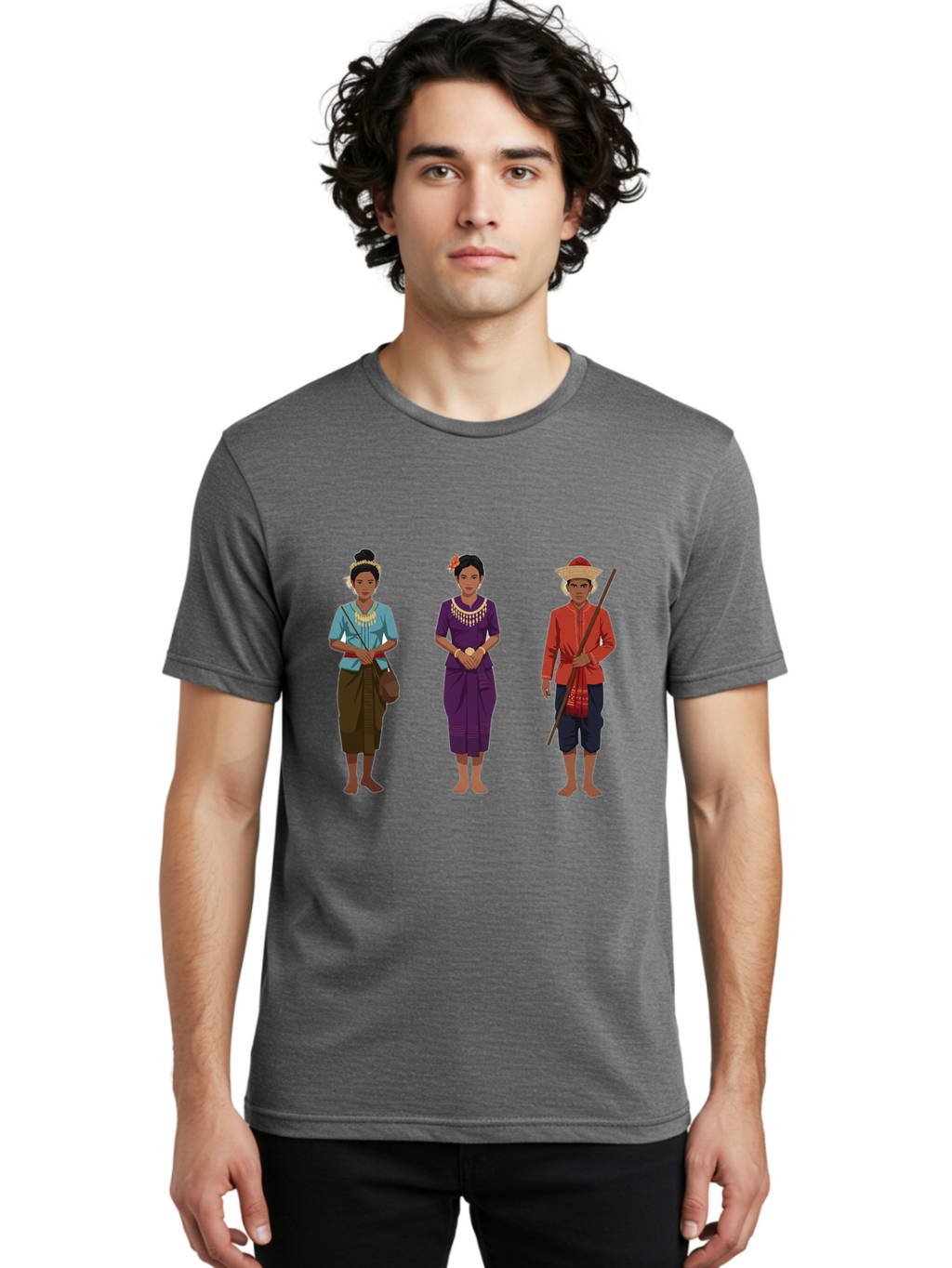 Traditional-Cambodian-People Men'S Graphic Tee, 100% Cotton, Comfortable Casual Summer Wear, Machine Washable, Vintage Camera, Old Camera, Antique Camera, Black Camera, Classic Photography, Photography Equipment, Nostalgic Device, Film Camera, Ban831