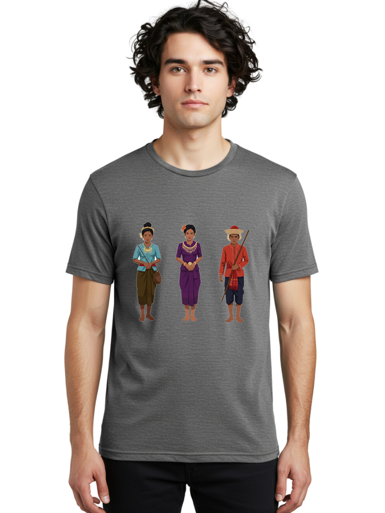 Traditional-Cambodian-People Men'S Graphic Tee, 100% Cotton, Comfortable Casual Summer Wear, Machine Washable, Vintage Camera, Old Camera, Antique Camera, Black Camera, Classic Photography, Photography Equipment, Nostalgic Device, Film Camera, Ban831