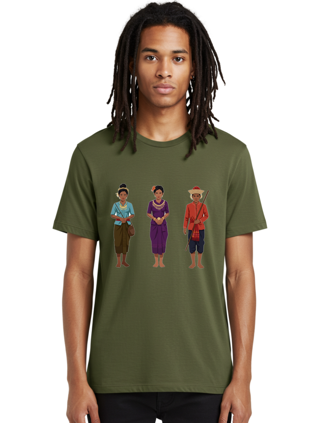 Traditional-Cambodian-People Men'S Graphic Tee, 100% Cotton, Comfortable Casual Summer Wear, Machine Washable, Vintage Camera, Old Camera, Antique Camera, Black Camera, Classic Photography, Photography Equipment, Nostalgic Device, Film Camera, Ban831
