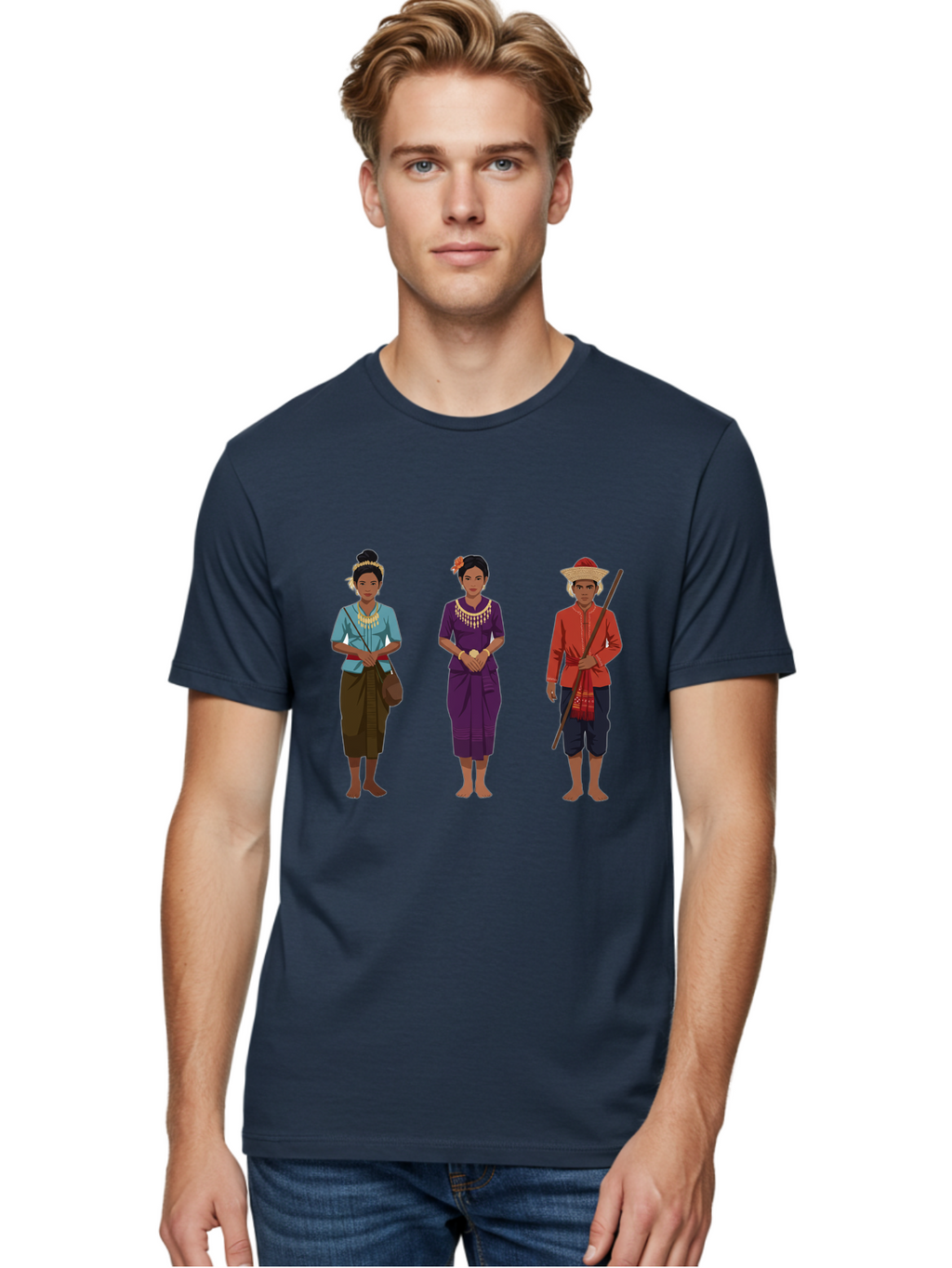 Traditional-Cambodian-People Men'S Graphic Tee, 100% Cotton, Comfortable Casual Summer Wear, Machine Washable, Vintage Camera, Old Camera, Antique Camera, Black Camera, Classic Photography, Photography Equipment, Nostalgic Device, Film Camera, Ban831