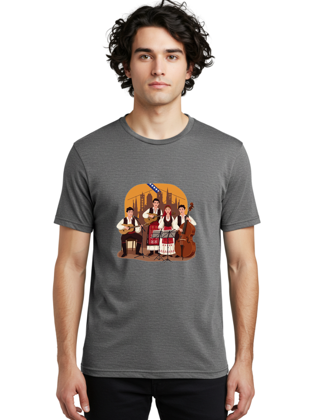 Traditional-Folk-Band Men'S Graphic Tee, 100% Cotton, Comfortable Casual Summer Wear, Machine Washable, Vintage Camera, Old Camera, Antique Camera, Black Camera, Classic Photography, Photography Equipment, Nostalgic Device, Film Camera, Ban833