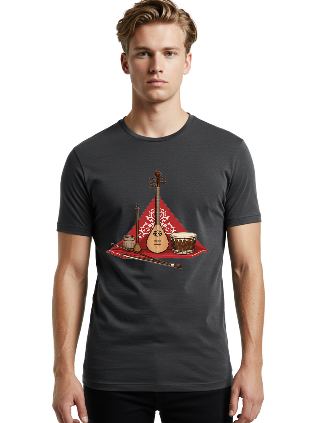 Traditional-Musical-Instruments Men'S Graphic Tee, 100% Cotton, Comfortable Casual Summer Wear, Machine Washable, Vintage Camera, Old Camera, Antique Camera, Black Camera, Classic Photography, Photography Equipment, Nostalgic Device, Ban834