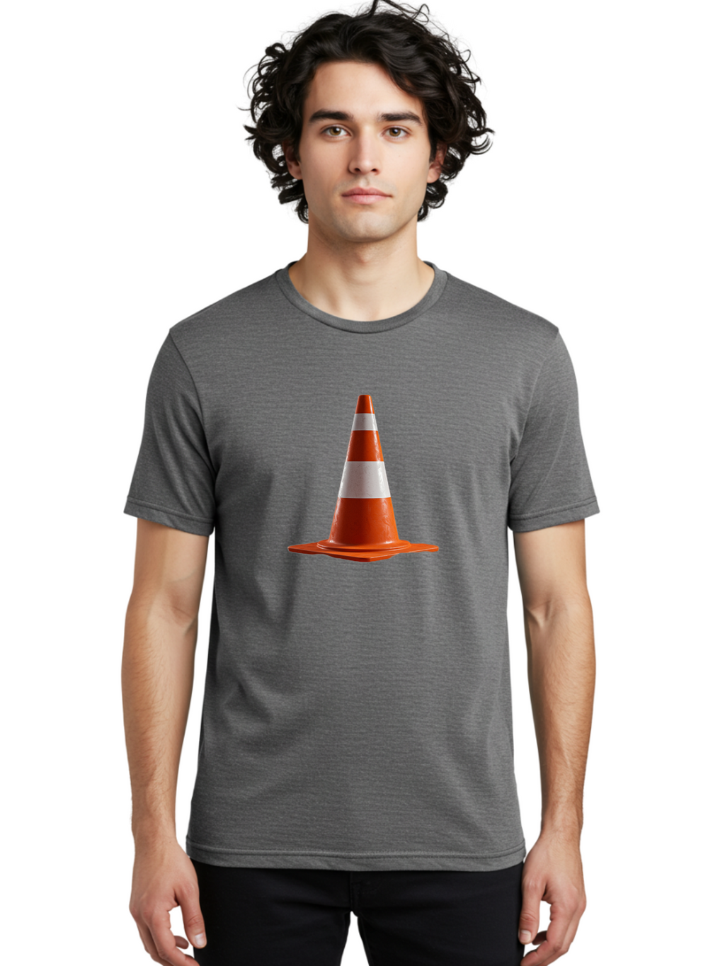 Traffic-Cone-1 Men'S Graphic Tee, 100% Cotton, Comfortable Casual Summer Wear, Machine Washable, Vintage Camera, Old Camera, Antique Camera, Black Camera, Classic Photography, Photography Equipment, Nostalgic Device, Film Camera, Camera Art Ban836