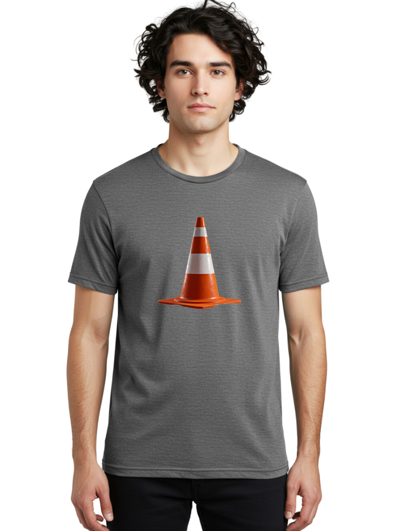Traffic-Cone-1 Men'S Graphic Tee, 100% Cotton, Comfortable Casual Summer Wear, Machine Washable, Vintage Camera, Old Camera, Antique Camera, Black Camera, Classic Photography, Photography Equipment, Nostalgic Device, Film Camera, Camera Art Ban836