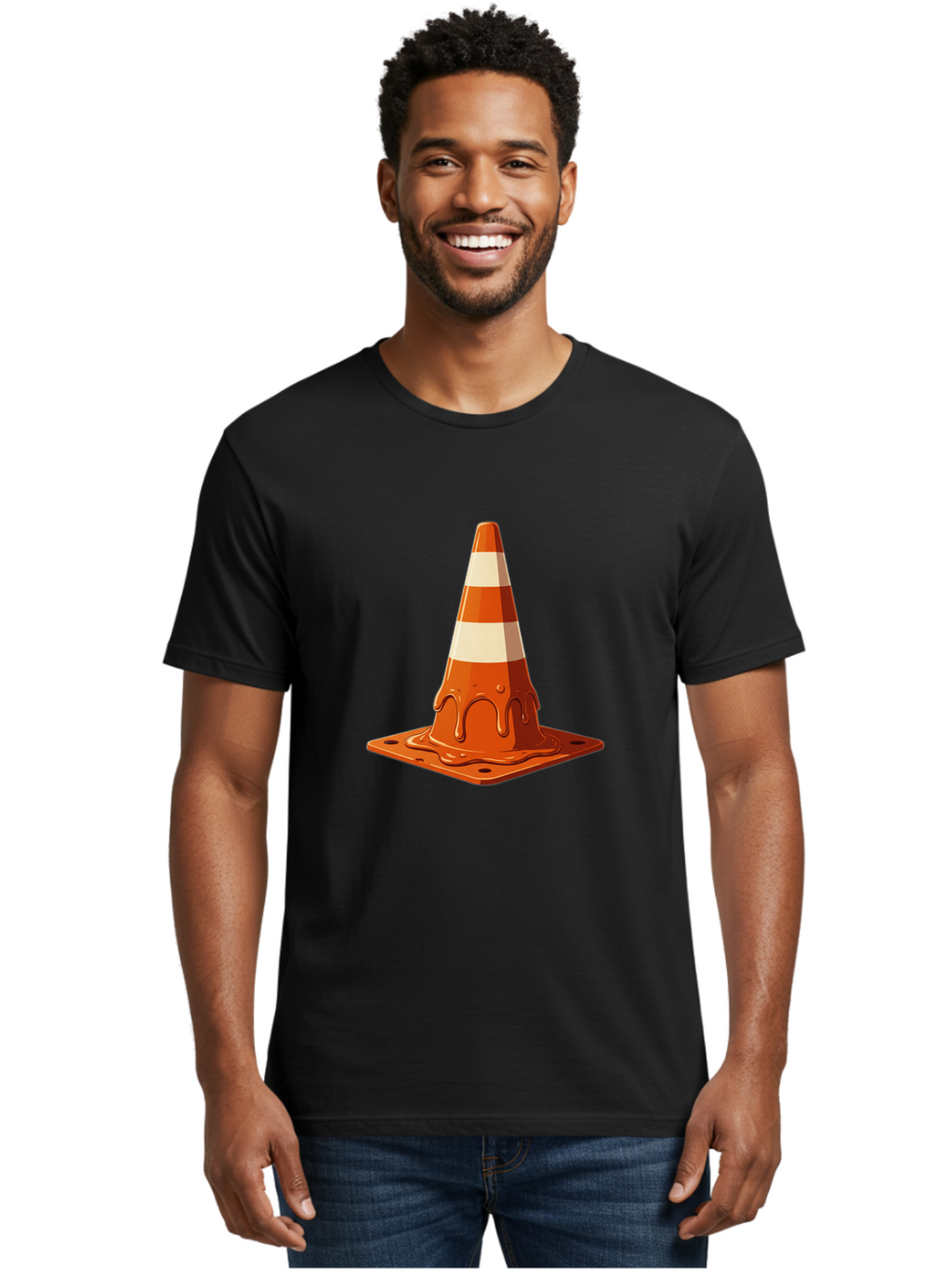 Traffic-Cone-2 Men'S Graphic Tee, 100% Cotton, Comfortable Casual Summer Wear, Machine Washable, Vintage Camera, Old Camera, Antique Camera, Black Camera, Classic Photography, Photography Equipment, Nostalgic Device, Film Camera, Camera Art Ban837