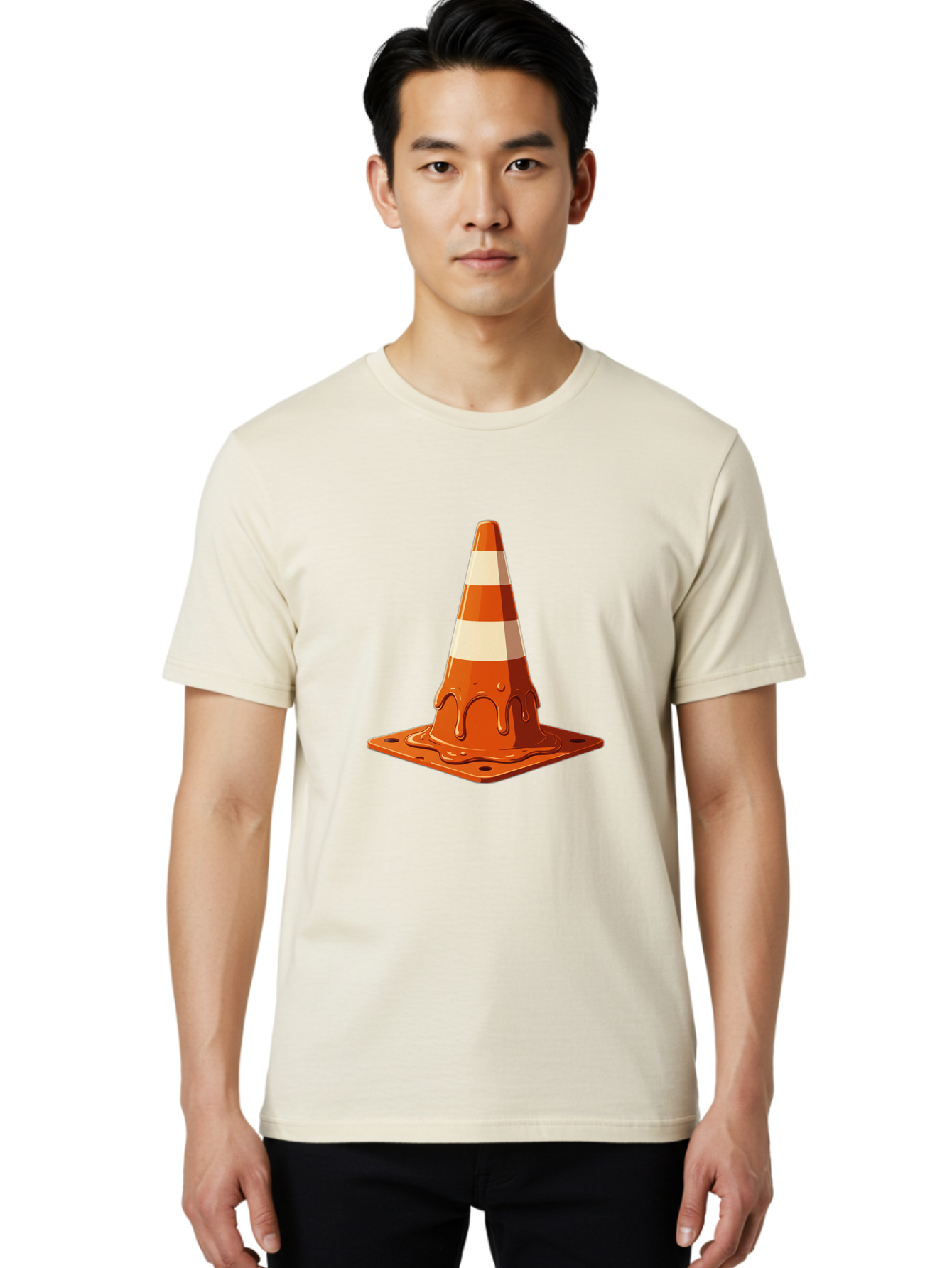 Traffic-Cone-2 Men'S Graphic Tee, 100% Cotton, Comfortable Casual Summer Wear, Machine Washable, Vintage Camera, Old Camera, Antique Camera, Black Camera, Classic Photography, Photography Equipment, Nostalgic Device, Film Camera, Camera Art Ban837