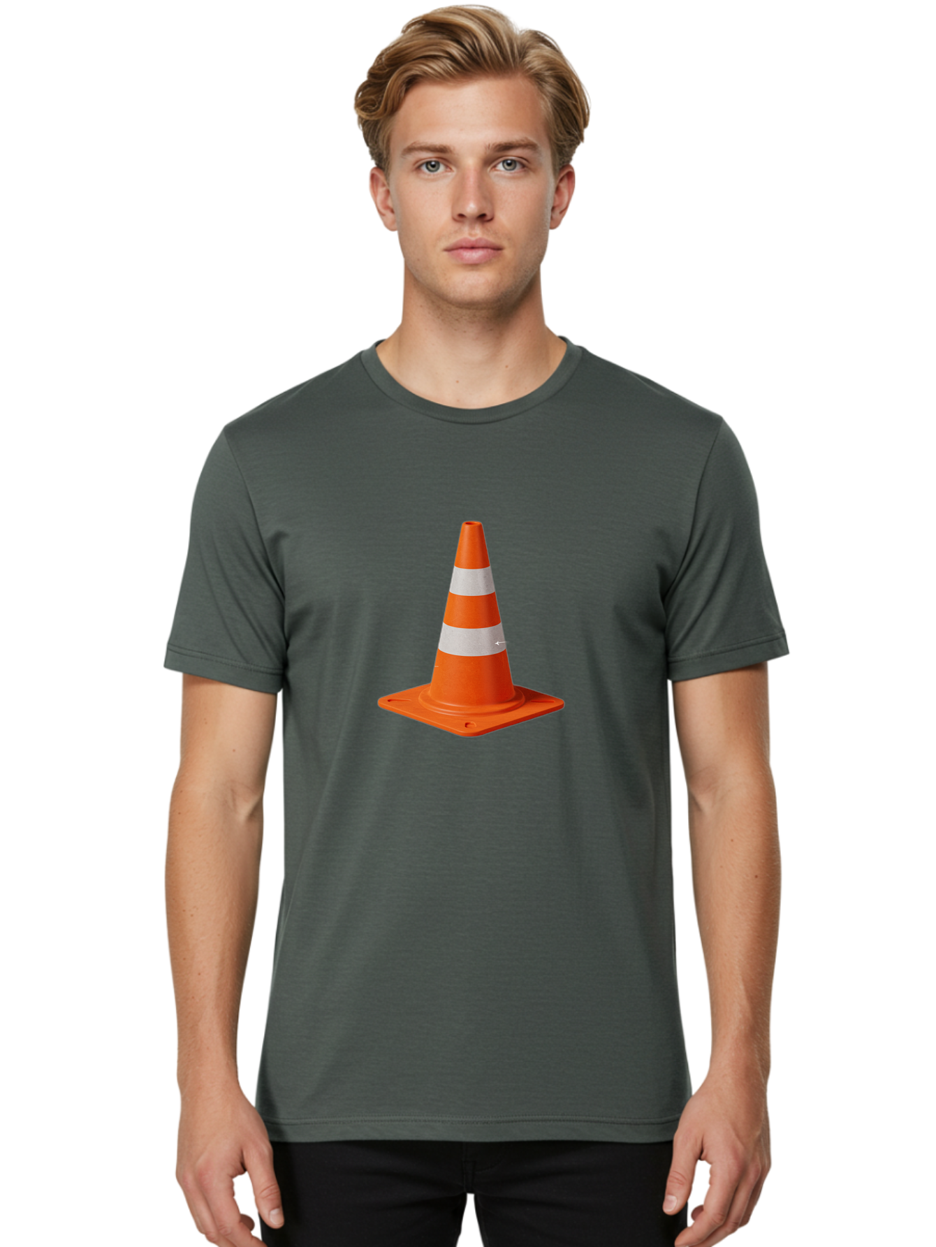 Traffic-Cone-4 Men'S Graphic Tee, 100% Cotton, Comfortable Casual Summer Wear, Machine Washable, Vintage Camera, Old Camera, Antique Camera, Black Camera, Classic Photography, Photography Equipment, Nostalgic Device, Film Camera, Camera Art Ban839