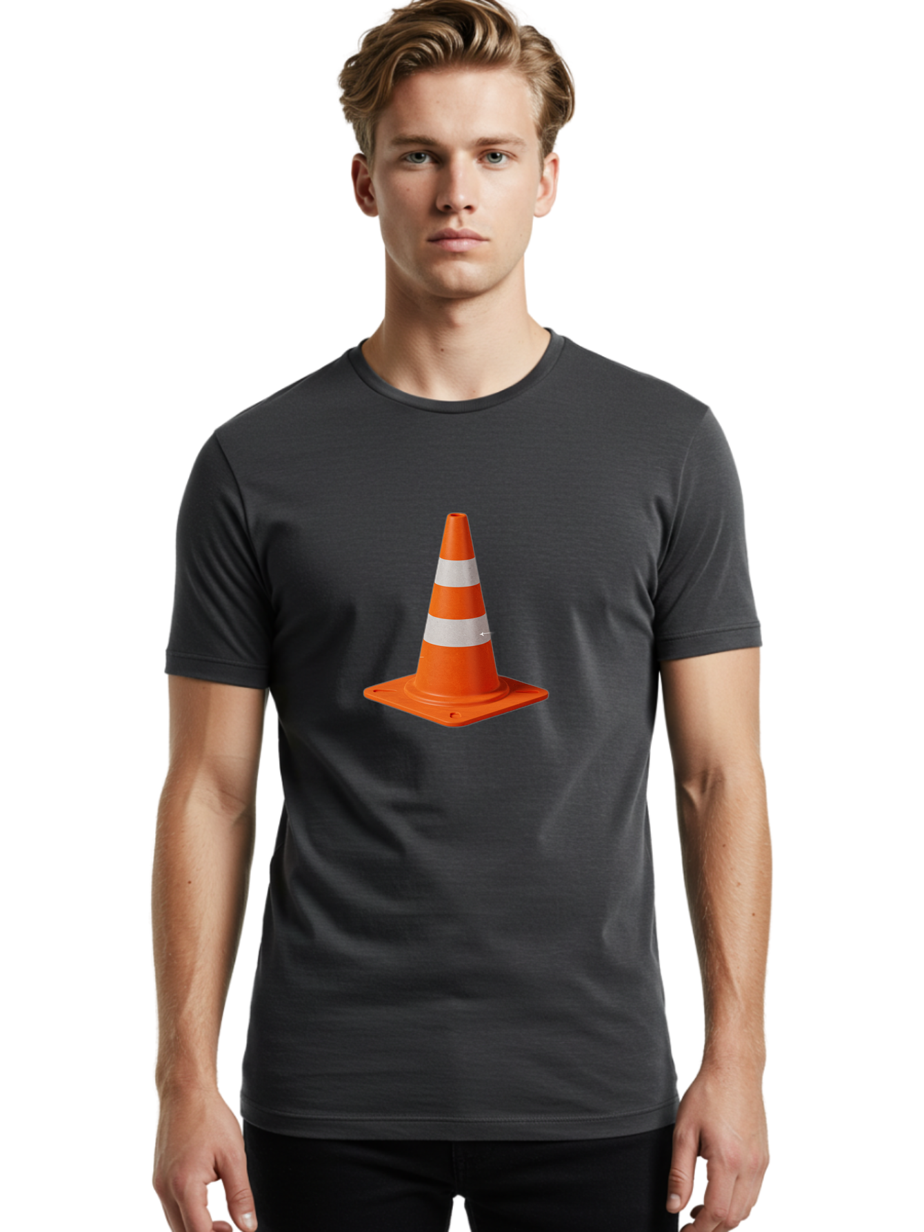Traffic-Cone-4 Men'S Graphic Tee, 100% Cotton, Comfortable Casual Summer Wear, Machine Washable, Vintage Camera, Old Camera, Antique Camera, Black Camera, Classic Photography, Photography Equipment, Nostalgic Device, Film Camera, Camera Art Ban839