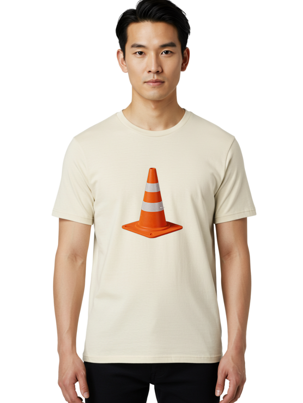 Traffic-Cone-4 Men'S Graphic Tee, 100% Cotton, Comfortable Casual Summer Wear, Machine Washable, Vintage Camera, Old Camera, Antique Camera, Black Camera, Classic Photography, Photography Equipment, Nostalgic Device, Film Camera, Camera Art Ban839