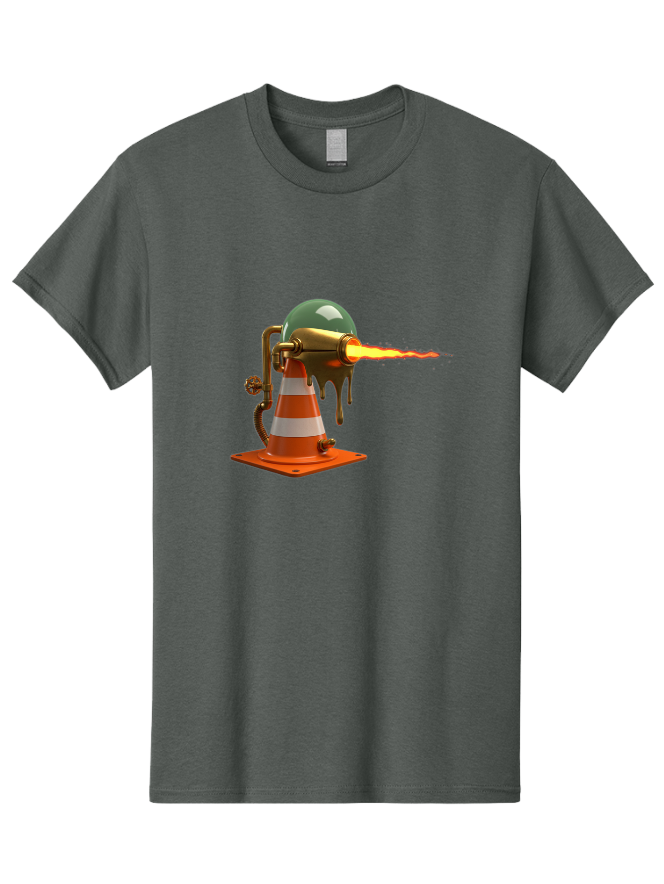 Traffic-Cone-Flamethrower Men'S Graphic Tee, 100% Cotton, Comfortable Casual Summer Wear, Machine Washable, Vintage Camera, Old Camera, Antique Camera, Black Camera, Classic Photography, Photography Equipment, Nostalgic Device, Film Camera, Ban840