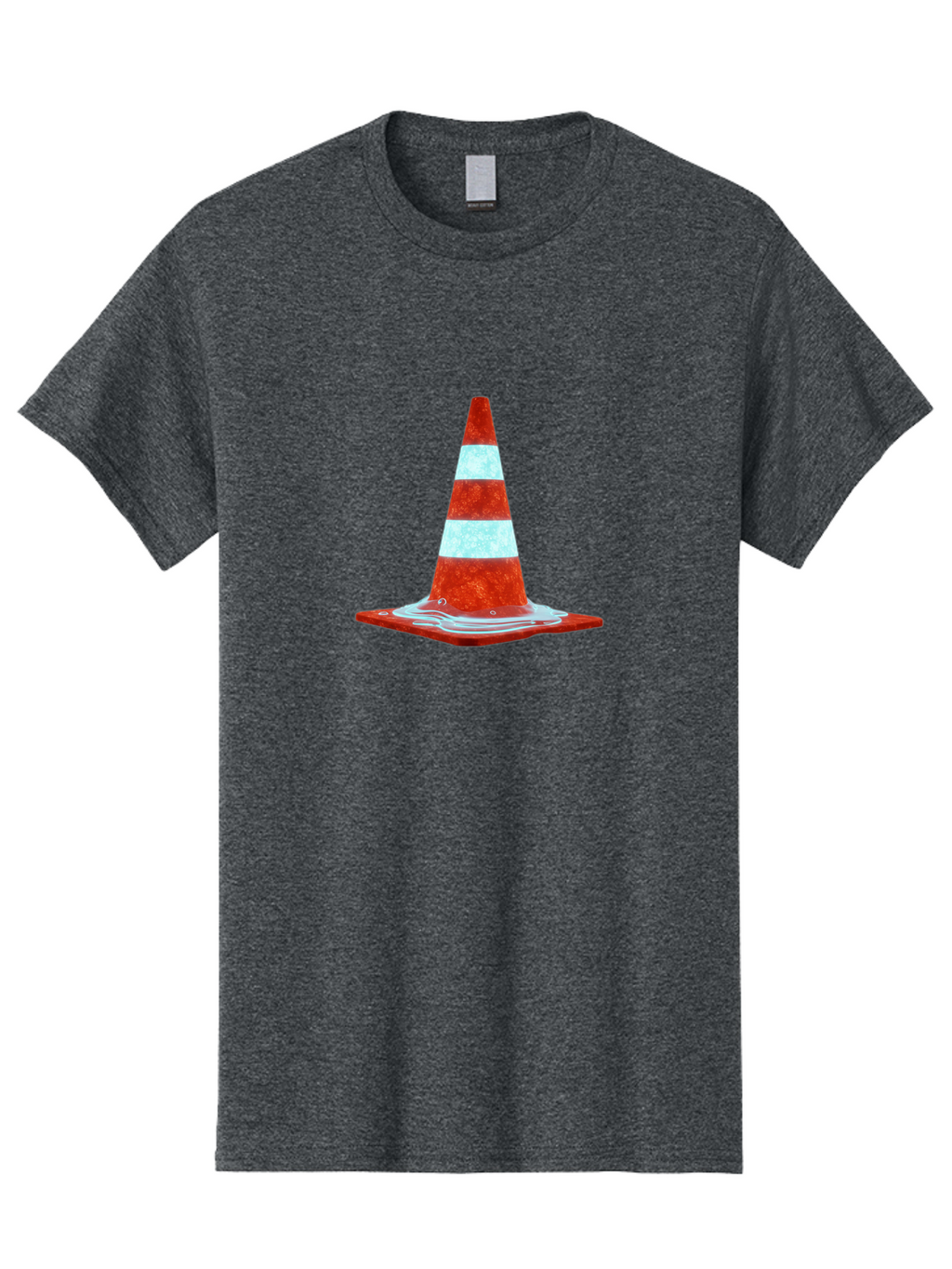 Traffic-Cone-Melting-1 Men'S Graphic Tee, 100% Cotton, Comfortable Casual Summer Wear, Machine Washable, Vintage Camera, Old Camera, Antique Camera, Black Camera, Classic Photography, Photography Equipment, Nostalgic Device, Film Camera, Ban841