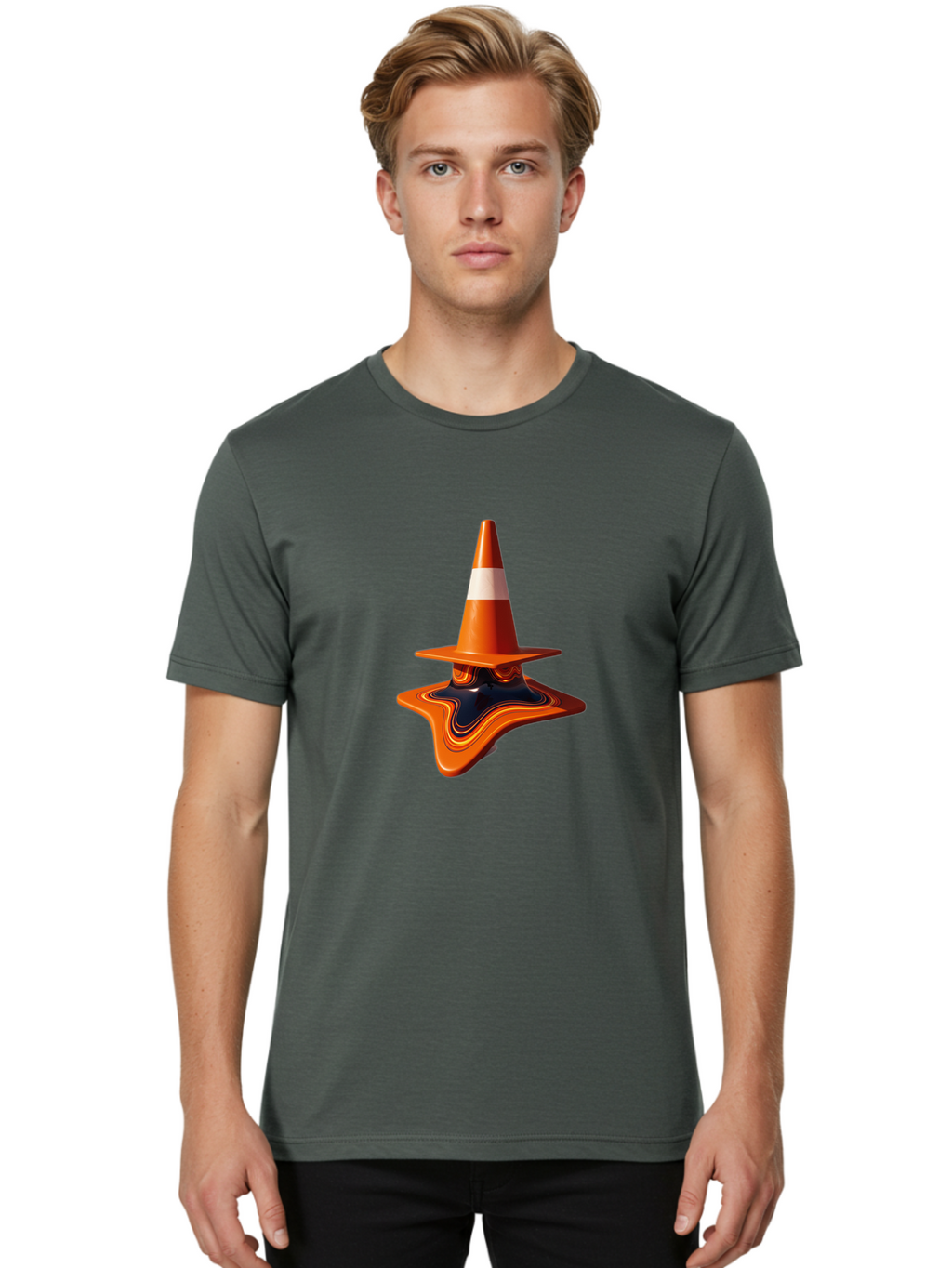 Traffic-Cone-Melting Men'S Graphic Tee, 100% Cotton, Comfortable Casual Summer Wear, Machine Washable, Vintage Camera, Old Camera, Antique Camera, Black Camera, Classic Photography, Photography Equipment, Nostalgic Device, Film Camera, Ban842