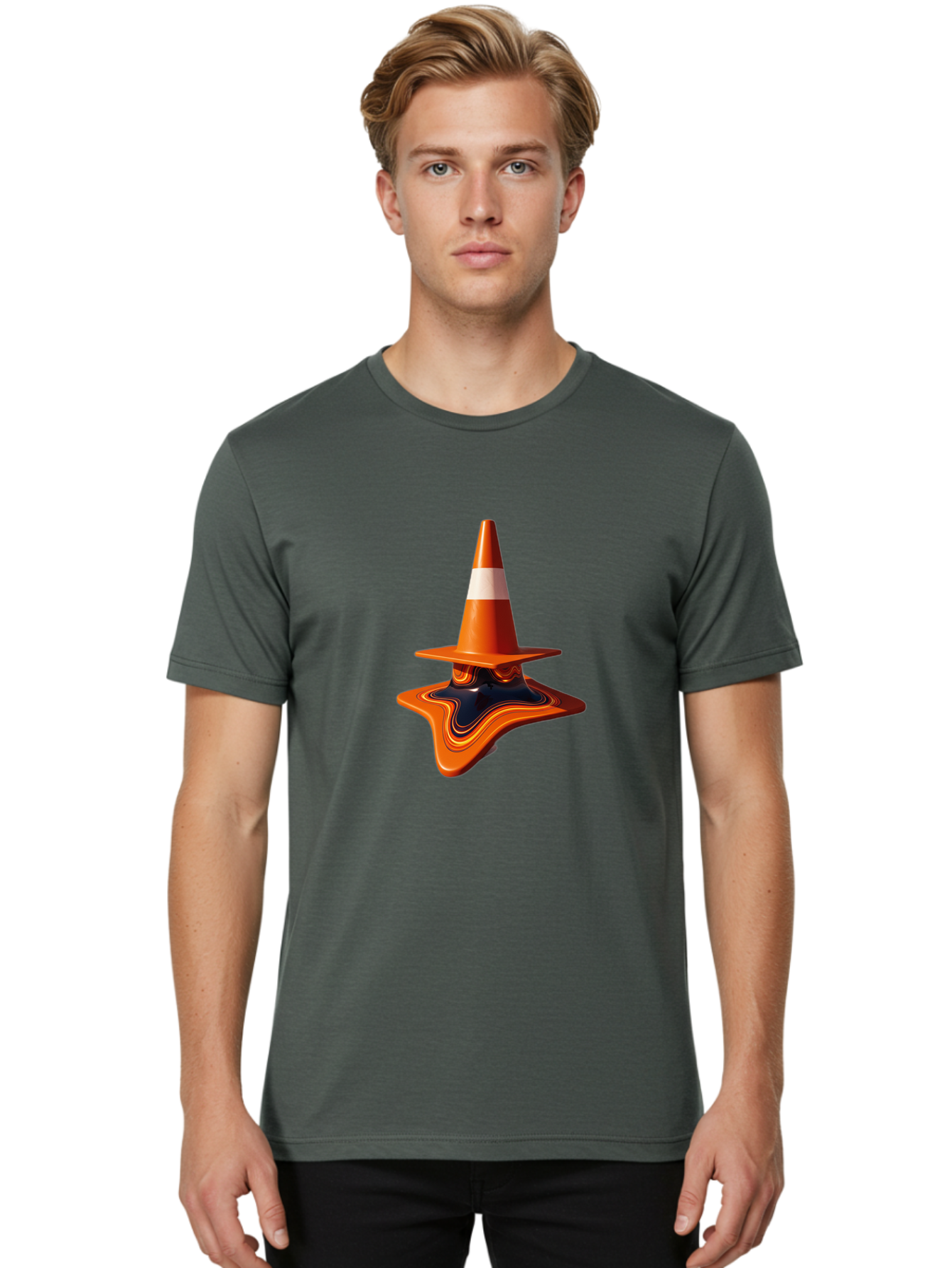 Traffic-Cone-Melting Men'S Graphic Tee, 100% Cotton, Comfortable Casual Summer Wear, Machine Washable, Vintage Camera, Old Camera, Antique Camera, Black Camera, Classic Photography, Photography Equipment, Nostalgic Device, Film Camera, Ban842
