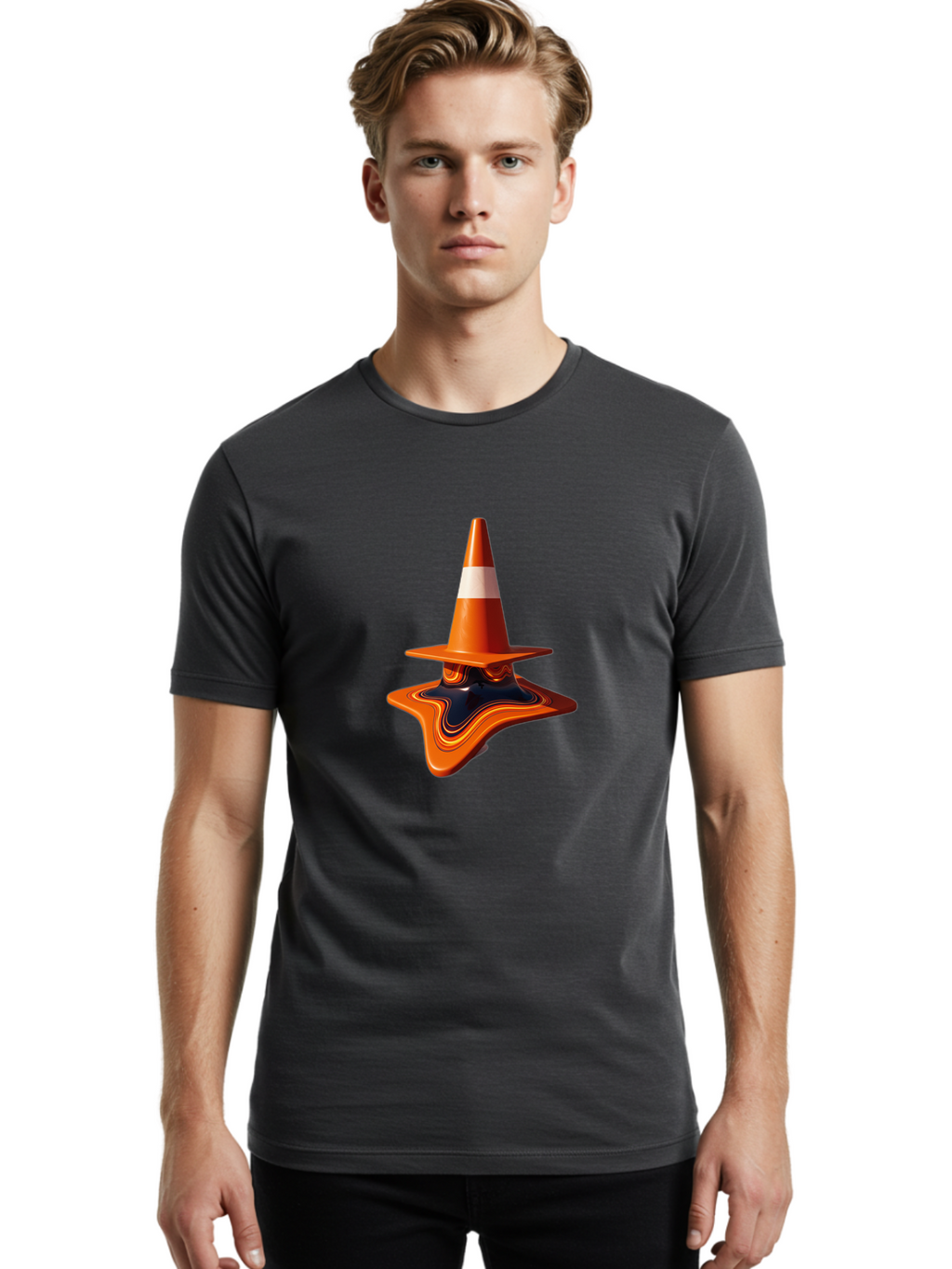 Traffic-Cone-Melting Men'S Graphic Tee, 100% Cotton, Comfortable Casual Summer Wear, Machine Washable, Vintage Camera, Old Camera, Antique Camera, Black Camera, Classic Photography, Photography Equipment, Nostalgic Device, Film Camera, Ban842