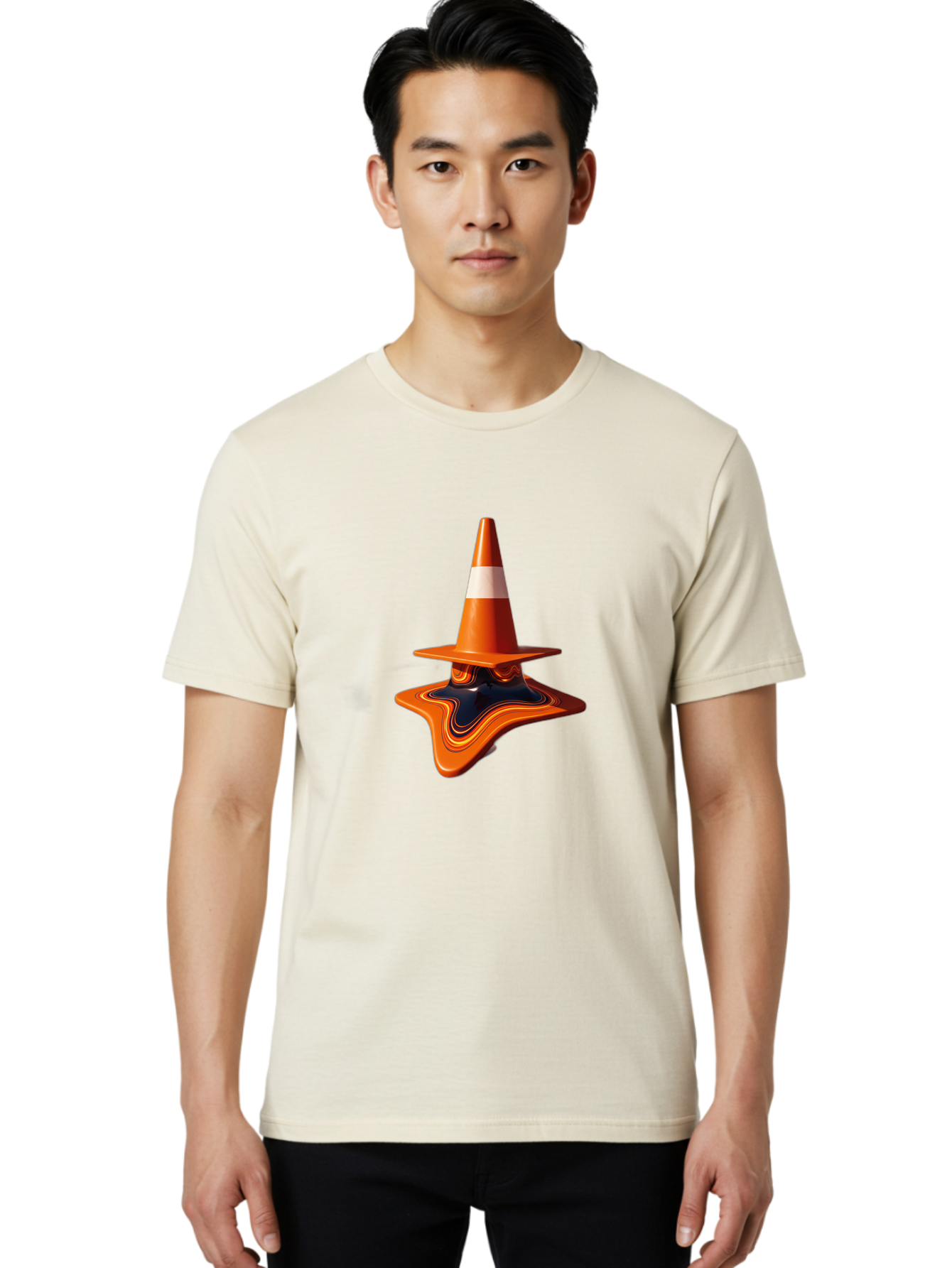 Traffic-Cone-Melting Men'S Graphic Tee, 100% Cotton, Comfortable Casual Summer Wear, Machine Washable, Vintage Camera, Old Camera, Antique Camera, Black Camera, Classic Photography, Photography Equipment, Nostalgic Device, Film Camera, Ban842