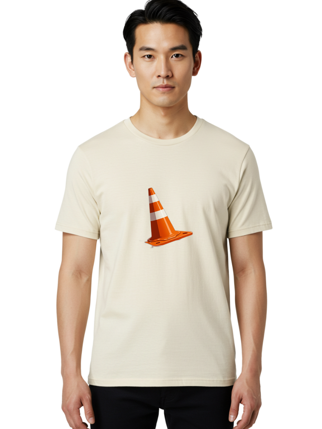 Traffic-Cone Men'S Graphic Tee, 100% Cotton, Comfortable Casual Summer Wear, Machine Washable, Vintage Camera, Old Camera, Antique Camera, Black Camera, Classic Photography, Photography Equipment, Nostalgic Device, Film Camera, Camera Art Ban844