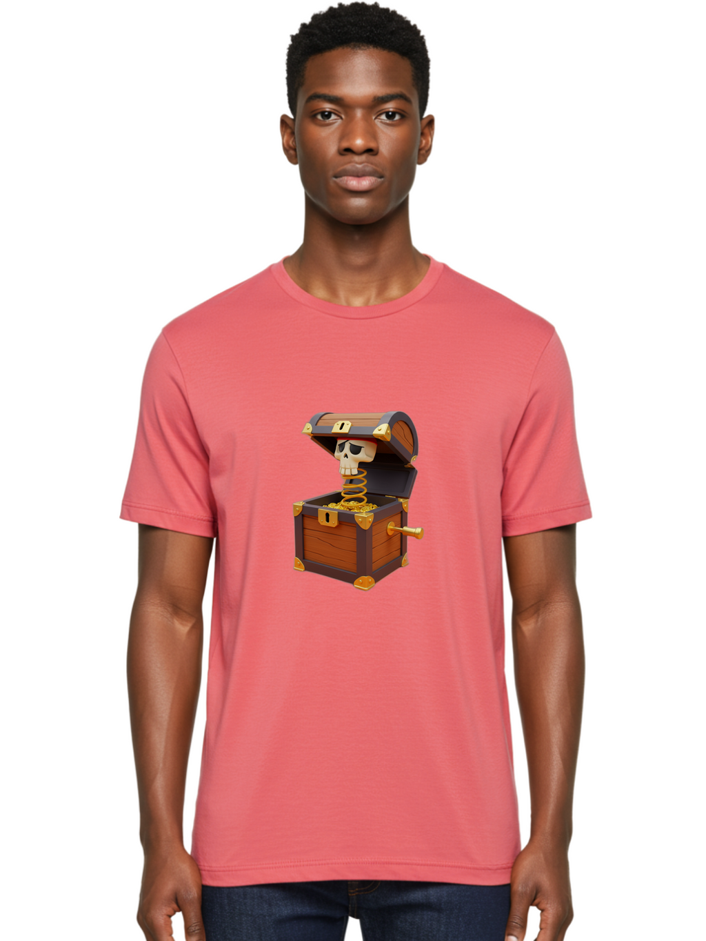 Treasure-Chest-Jack-In-The-Box Men'S Graphic Tee, 100% Cotton, Comfortable Casual Summer Wear, Machine Washable, Vintage Camera, Old Camera, Antique Camera, Black Camera, Classic Photography, Photography Equipment, Nostalgic Device, Ban847