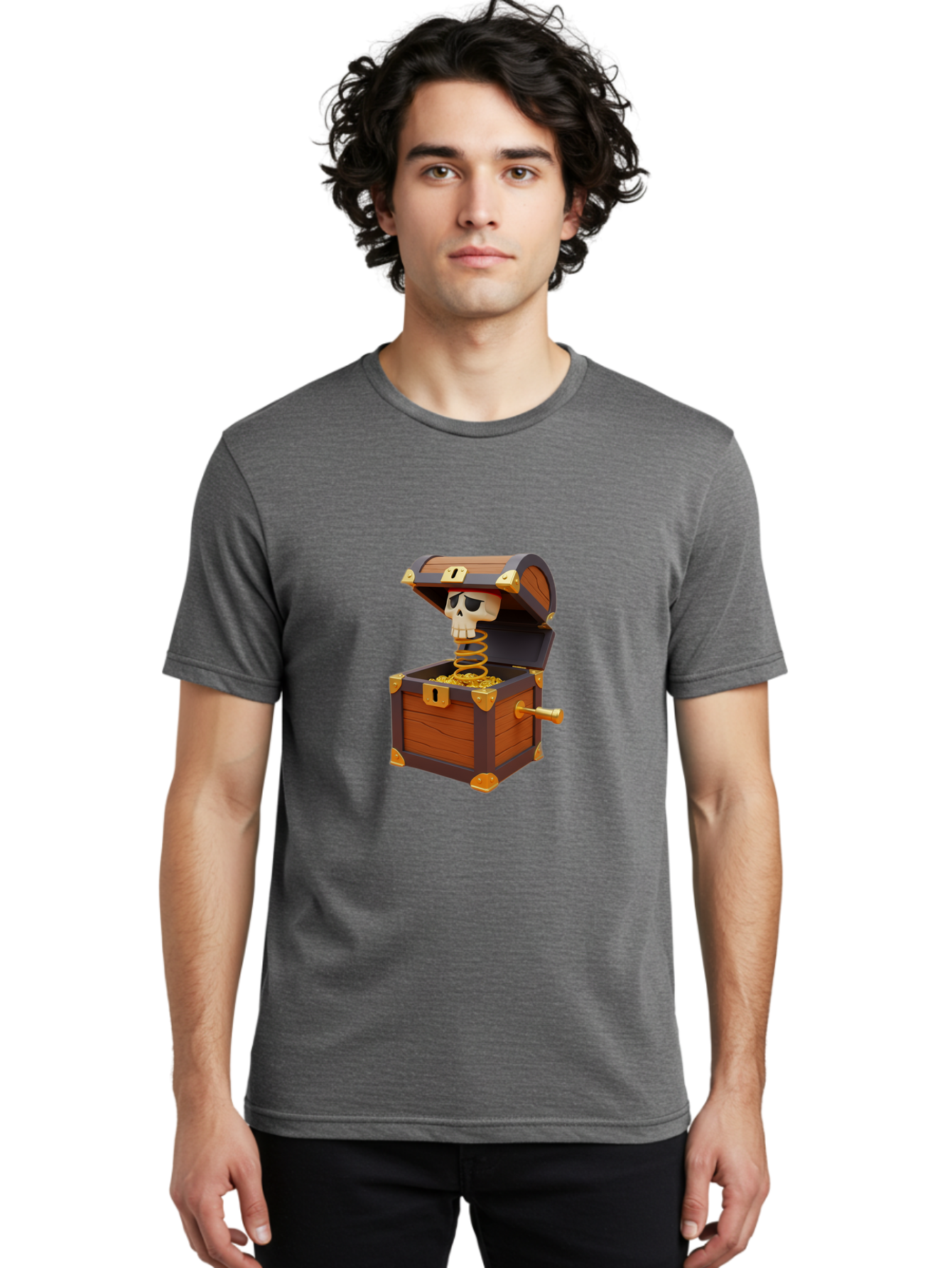 Treasure-Chest-Jack-In-The-Box Men'S Graphic Tee, 100% Cotton, Comfortable Casual Summer Wear, Machine Washable, Vintage Camera, Old Camera, Antique Camera, Black Camera, Classic Photography, Photography Equipment, Nostalgic Device, Ban847