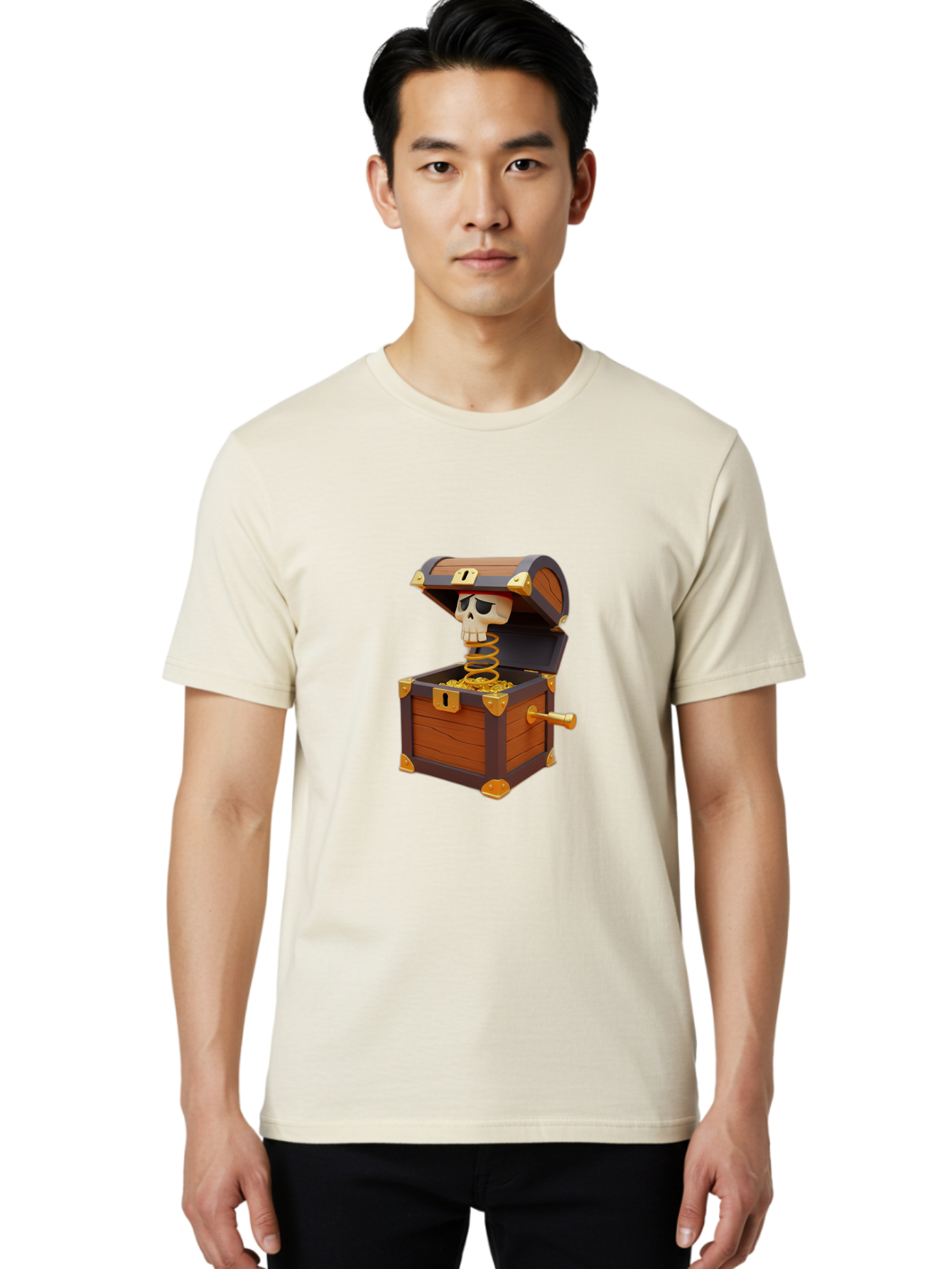 Treasure-Chest-Jack-In-The-Box Men'S Graphic Tee, 100% Cotton, Comfortable Casual Summer Wear, Machine Washable, Vintage Camera, Old Camera, Antique Camera, Black Camera, Classic Photography, Photography Equipment, Nostalgic Device, Ban847