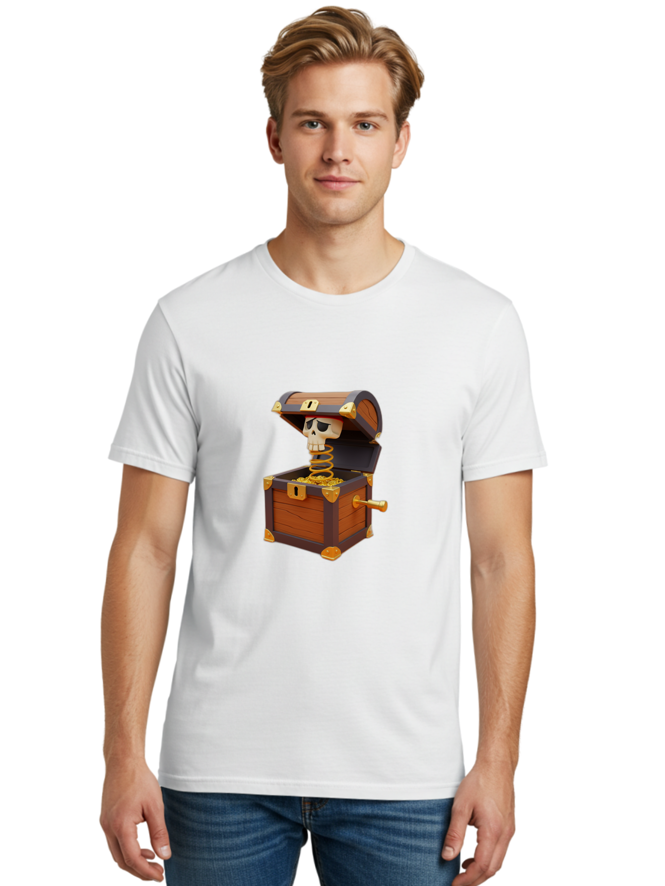 Treasure-Chest-Jack-In-The-Box Men'S Graphic Tee, 100% Cotton, Comfortable Casual Summer Wear, Machine Washable, Vintage Camera, Old Camera, Antique Camera, Black Camera, Classic Photography, Photography Equipment, Nostalgic Device, Ban847
