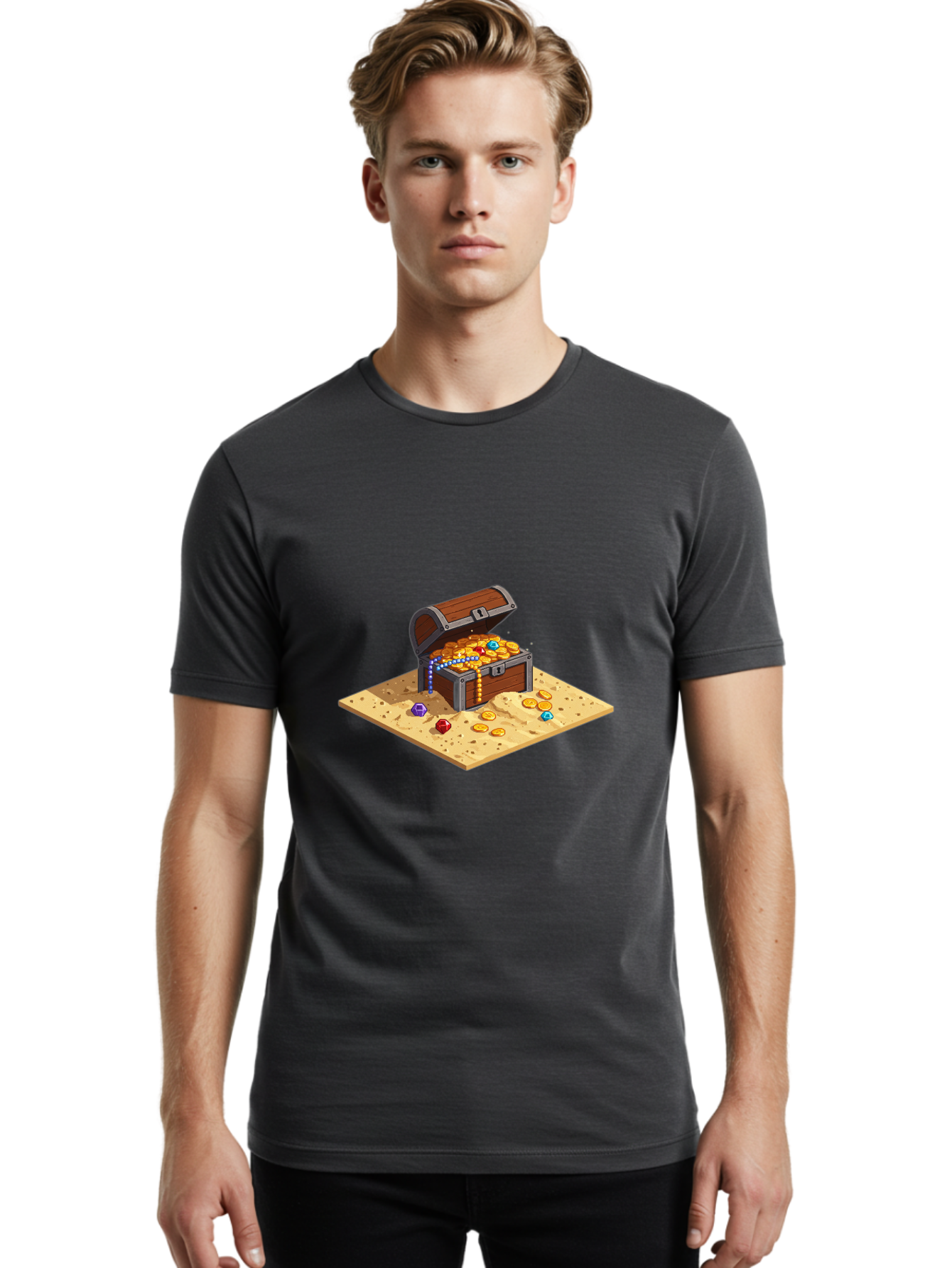 Treasure-Chest Men'S Graphic Tee, 100% Cotton, Comfortable Casual Summer Wear, Machine Washable, Vintage Camera, Old Camera, Antique Camera, Black Camera, Classic Photography, Photography Equipment, Nostalgic Device, Film Camera, Camera Art Ban848