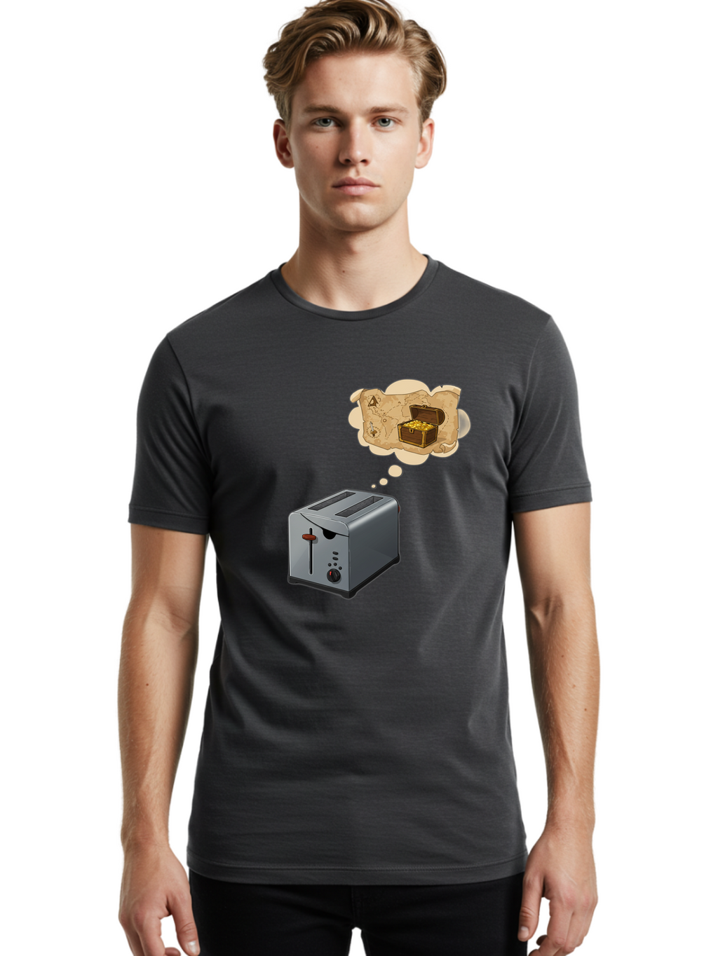 Treasure-Toaster Men'S Graphic Tee, 100% Cotton, Comfortable Casual Summer Wear, Machine Washable, Vintage Camera, Old Camera, Antique Camera, Black Camera, Classic Photography, Photography Equipment, Nostalgic Device, Film Camera, Camera Art Ban849