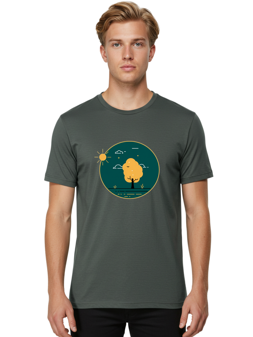 Tree-By-The-Water Men'S Graphic Tee, 100% Cotton, Comfortable Casual Summer Wear, Machine Washable, Vintage Camera, Old Camera, Antique Camera, Black Camera, Classic Photography, Photography Equipment, Nostalgic Device, Film Camera, Camera Art Ban850