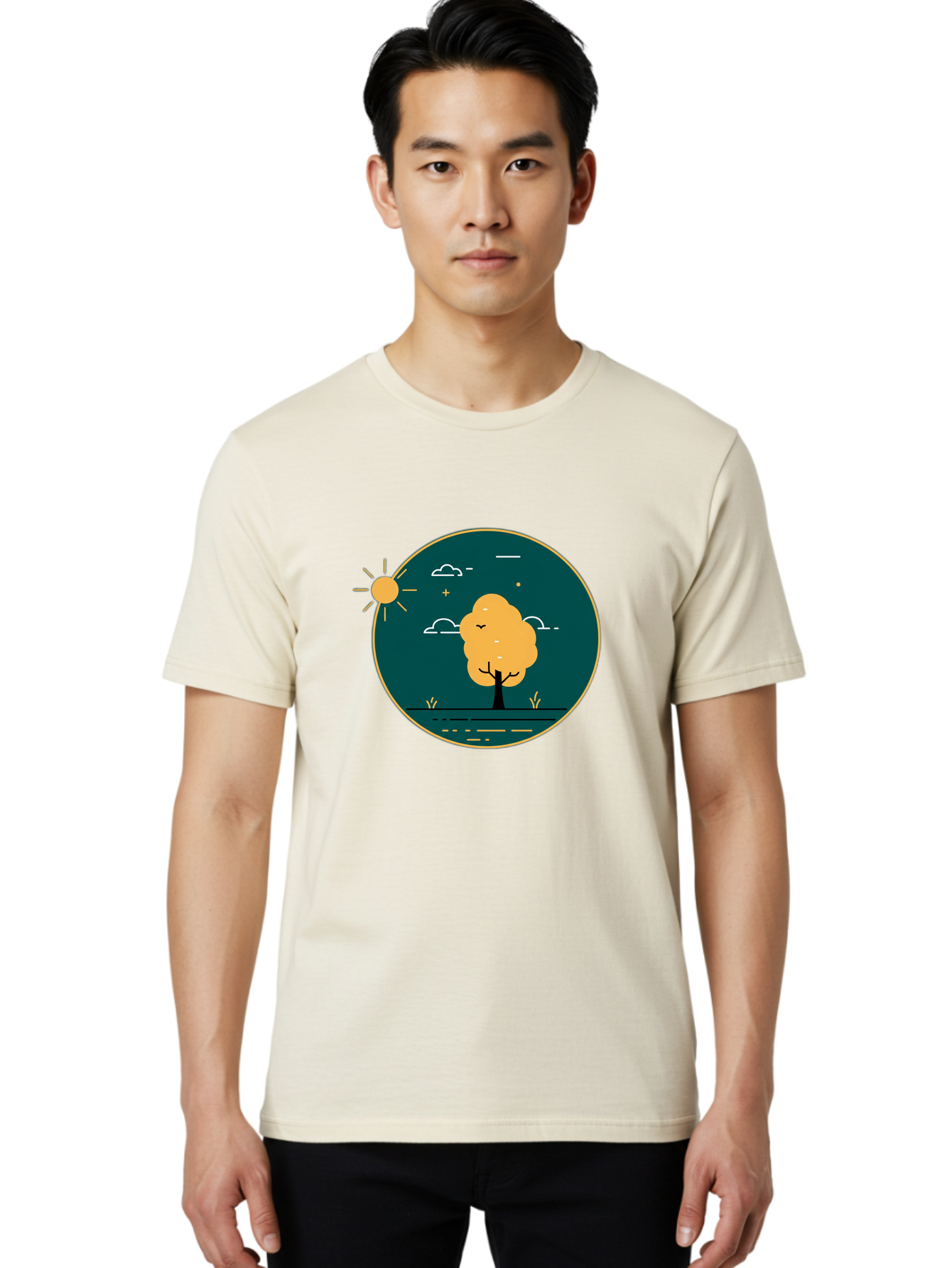 Tree-By-The-Water Men'S Graphic Tee, 100% Cotton, Comfortable Casual Summer Wear, Machine Washable, Vintage Camera, Old Camera, Antique Camera, Black Camera, Classic Photography, Photography Equipment, Nostalgic Device, Film Camera, Camera Art Ban850