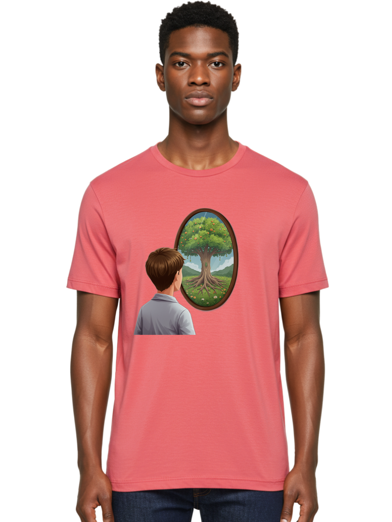 Tree-Of-Life-Mirror Men'S Graphic Tee, 100% Cotton, Comfortable Casual Summer Wear, Machine Washable, Vintage Camera, Old Camera, Antique Camera, Black Camera, Classic Photography, Photography Equipment, Nostalgic Device, Film Camera, Ban853