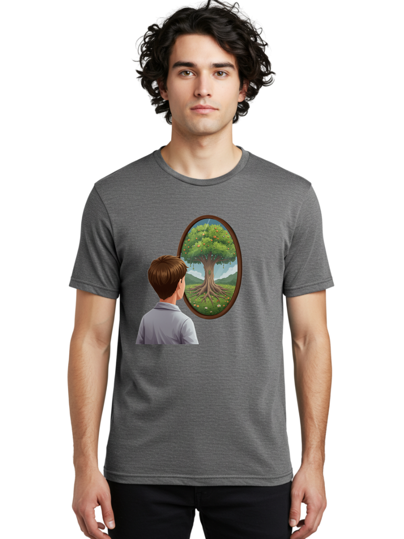 Tree-Of-Life-Mirror Men'S Graphic Tee, 100% Cotton, Comfortable Casual Summer Wear, Machine Washable, Vintage Camera, Old Camera, Antique Camera, Black Camera, Classic Photography, Photography Equipment, Nostalgic Device, Film Camera, Ban853