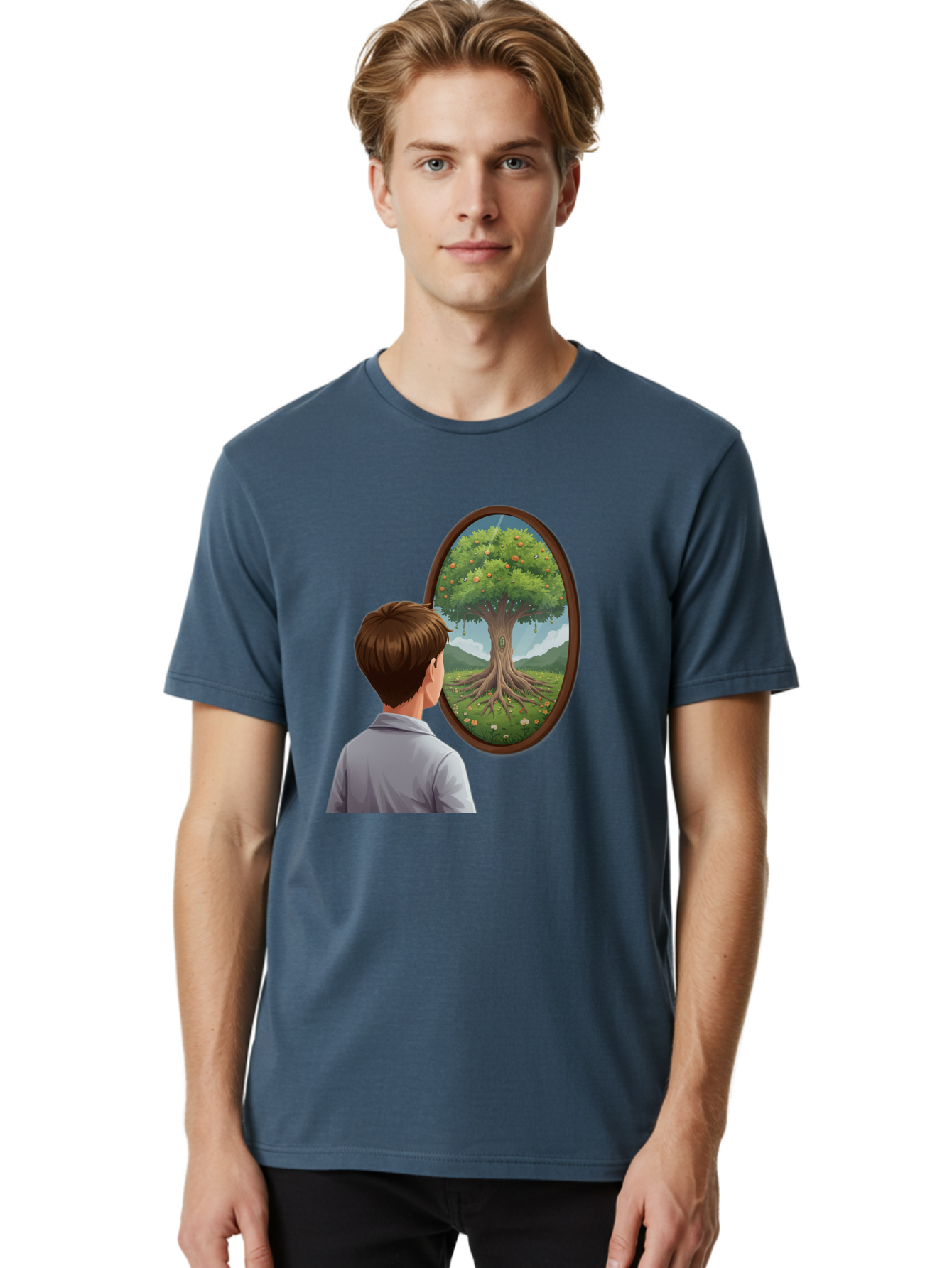 Tree-Of-Life-Mirror Men'S Graphic Tee, 100% Cotton, Comfortable Casual Summer Wear, Machine Washable, Vintage Camera, Old Camera, Antique Camera, Black Camera, Classic Photography, Photography Equipment, Nostalgic Device, Film Camera, Ban853