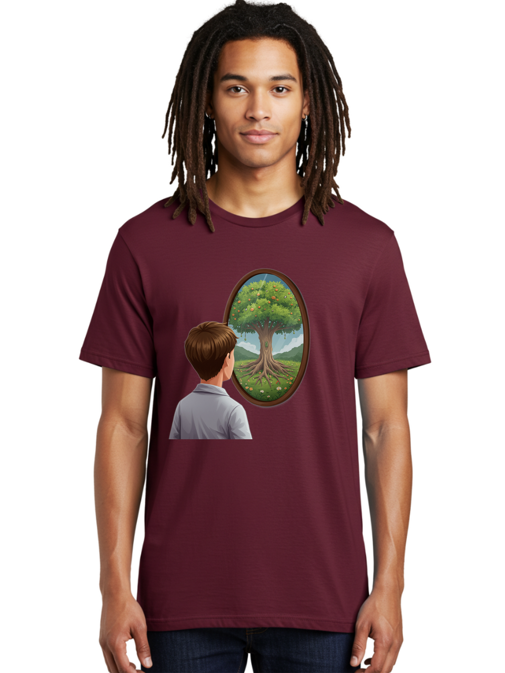 Tree-Of-Life-Mirror Men'S Graphic Tee, 100% Cotton, Comfortable Casual Summer Wear, Machine Washable, Vintage Camera, Old Camera, Antique Camera, Black Camera, Classic Photography, Photography Equipment, Nostalgic Device, Film Camera, Ban853