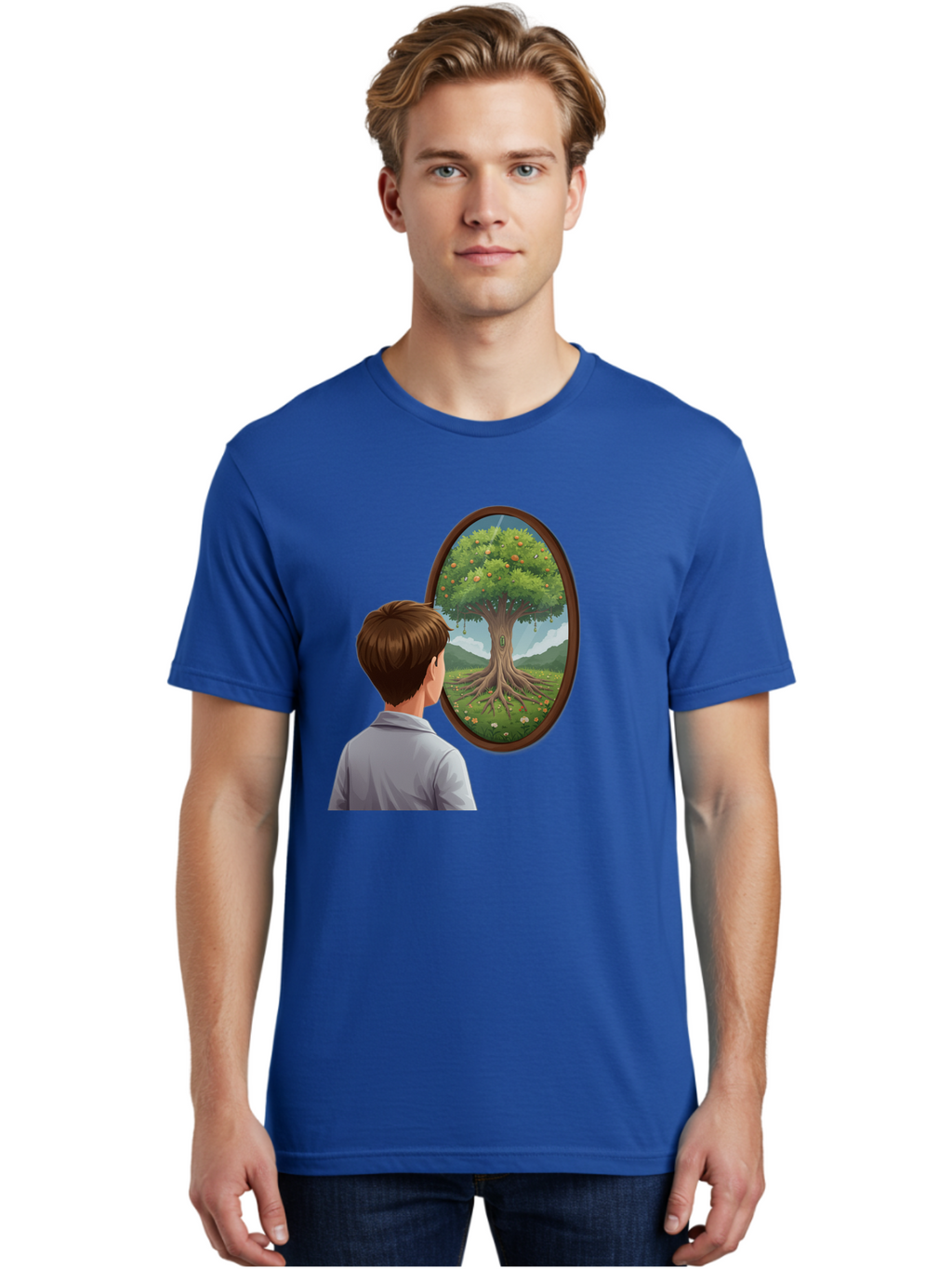Tree-Of-Life-Mirror Men'S Graphic Tee, 100% Cotton, Comfortable Casual Summer Wear, Machine Washable, Vintage Camera, Old Camera, Antique Camera, Black Camera, Classic Photography, Photography Equipment, Nostalgic Device, Film Camera, Ban853