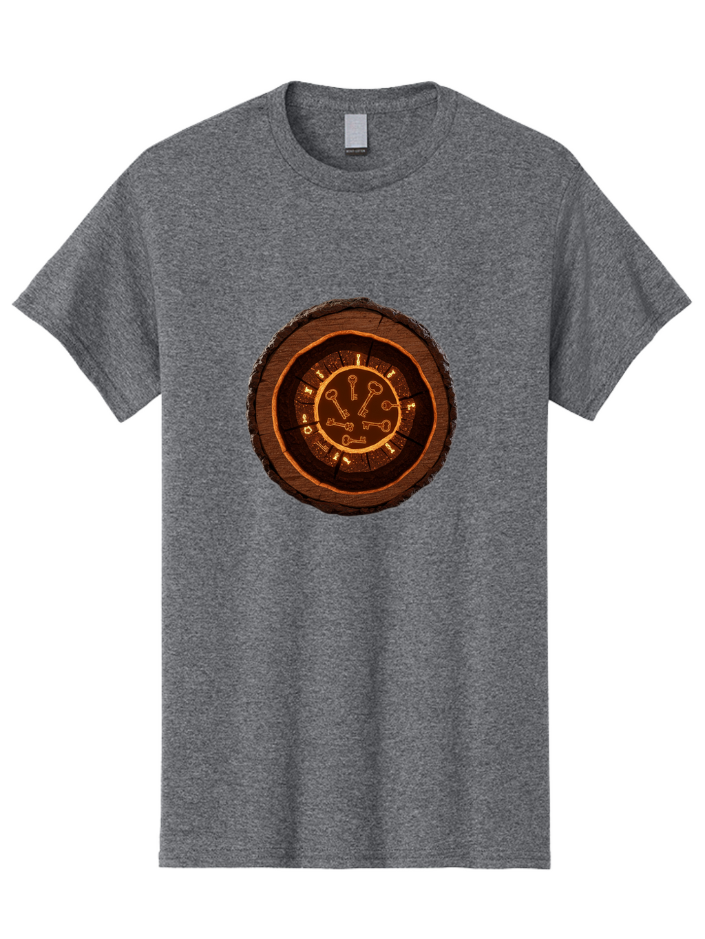 Tree-Stump-Clock Men'S Graphic Tee, 100% Cotton, Comfortable Casual Summer Wear, Machine Washable, Vintage Camera, Old Camera, Antique Camera, Black Camera, Classic Photography, Photography Equipment, Nostalgic Device, Film Camera, Camera Art Ban855