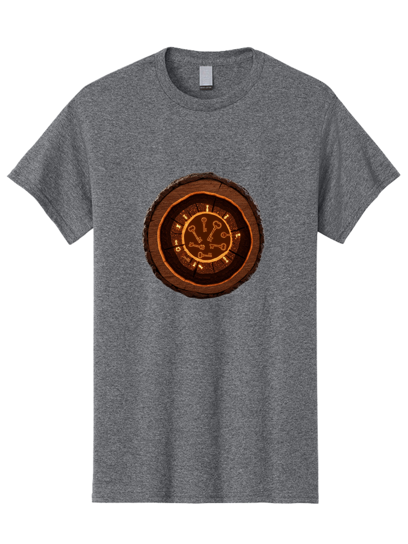 Tree-Stump-Clock Men'S Graphic Tee, 100% Cotton, Comfortable Casual Summer Wear, Machine Washable, Vintage Camera, Old Camera, Antique Camera, Black Camera, Classic Photography, Photography Equipment, Nostalgic Device, Film Camera, Camera Art Ban855