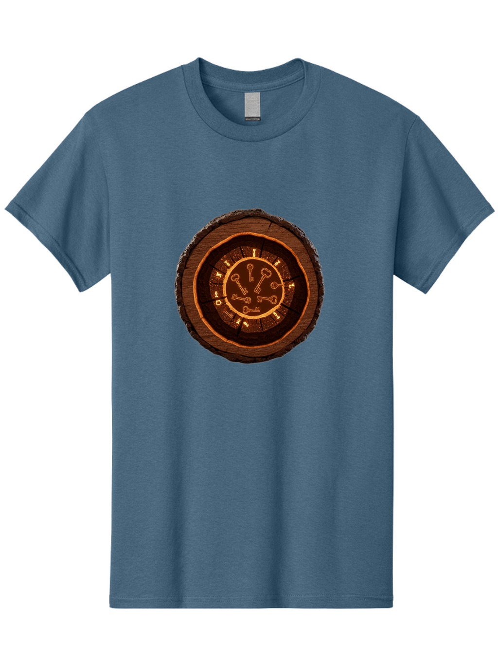 Tree-Stump-Clock Men'S Graphic Tee, 100% Cotton, Comfortable Casual Summer Wear, Machine Washable, Vintage Camera, Old Camera, Antique Camera, Black Camera, Classic Photography, Photography Equipment, Nostalgic Device, Film Camera, Camera Art Ban855