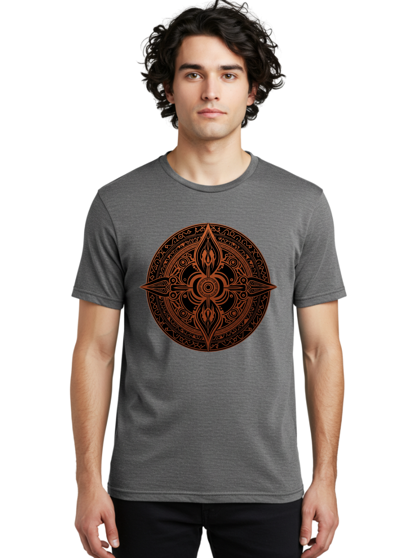 Tribal-Mandala Men'S Graphic Tee, 100% Cotton, Comfortable Casual Summer Wear, Machine Washable, Vintage Camera, Old Camera, Antique Camera, Black Camera, Classic Photography, Photography Equipment, Nostalgic Device, Film Camera, Camera Art Ban857